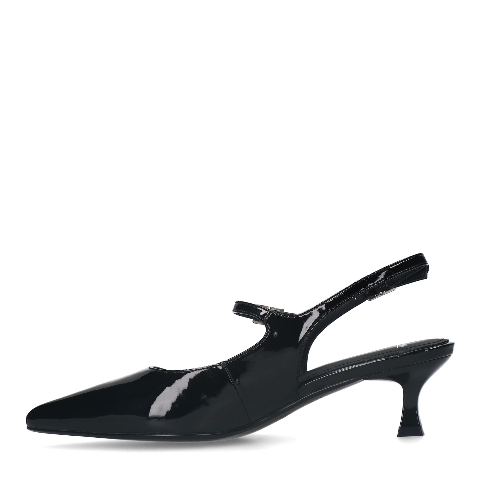 Zwarte lak slingbacks