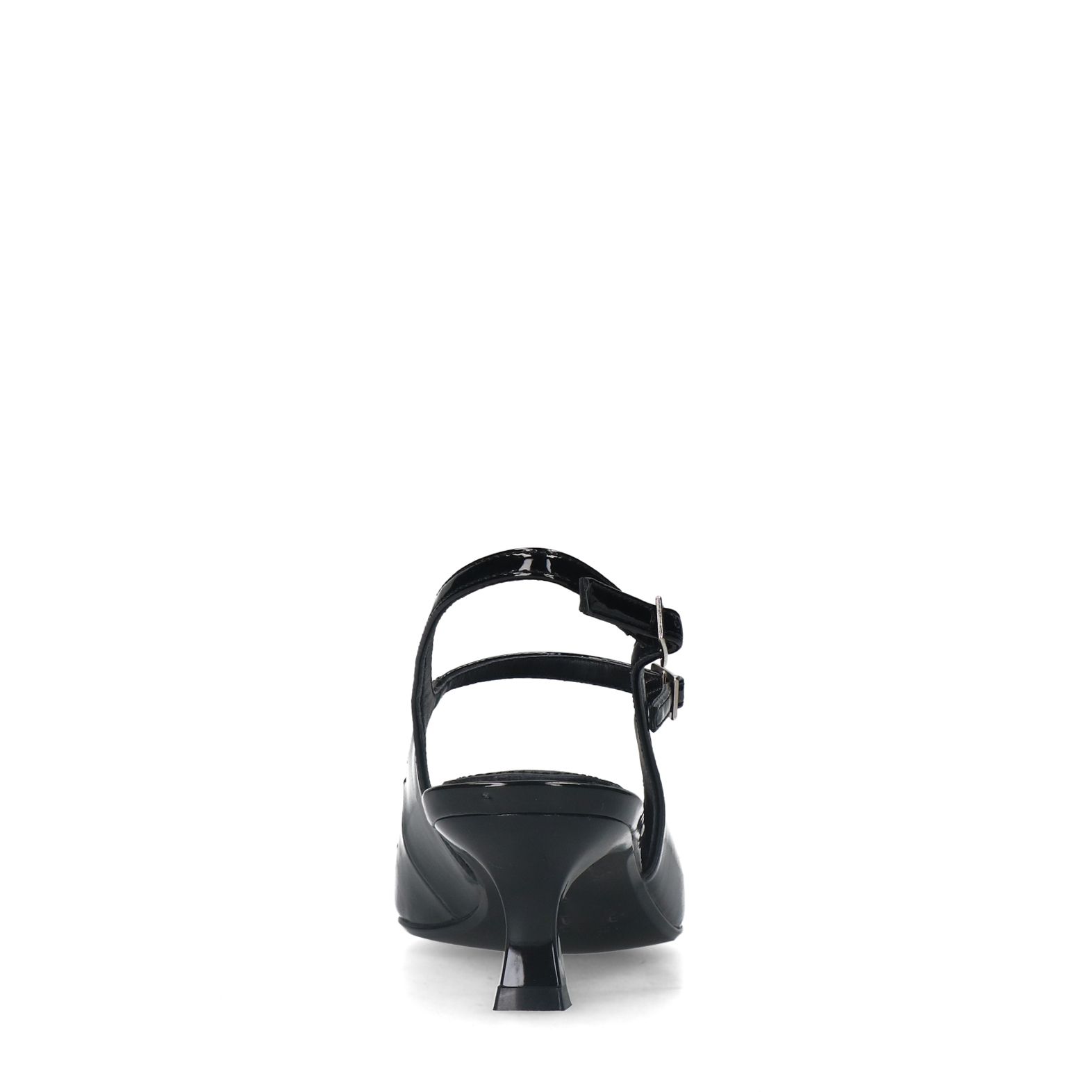 Zwarte lak slingbacks