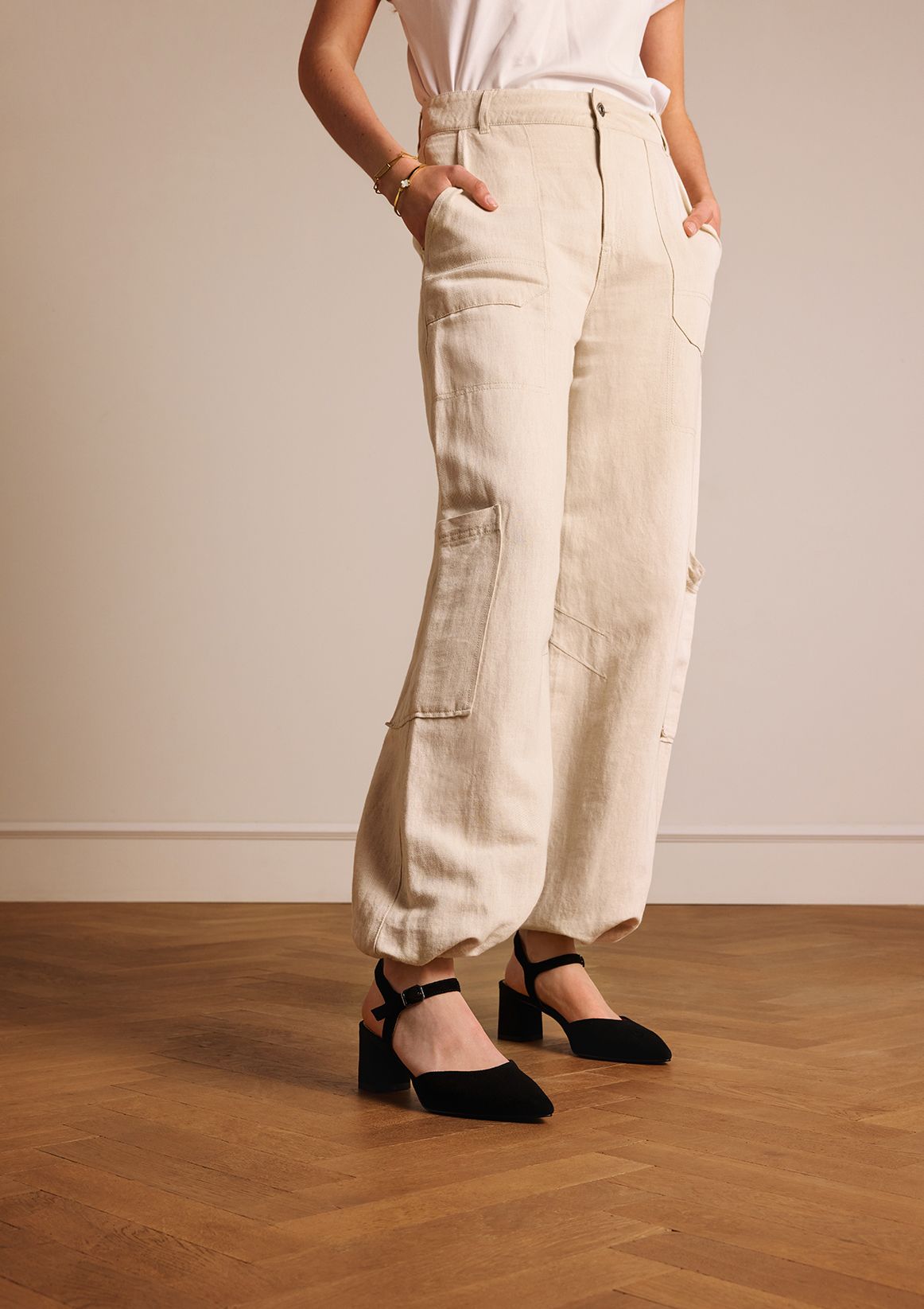 Zwarte suède slingbacks