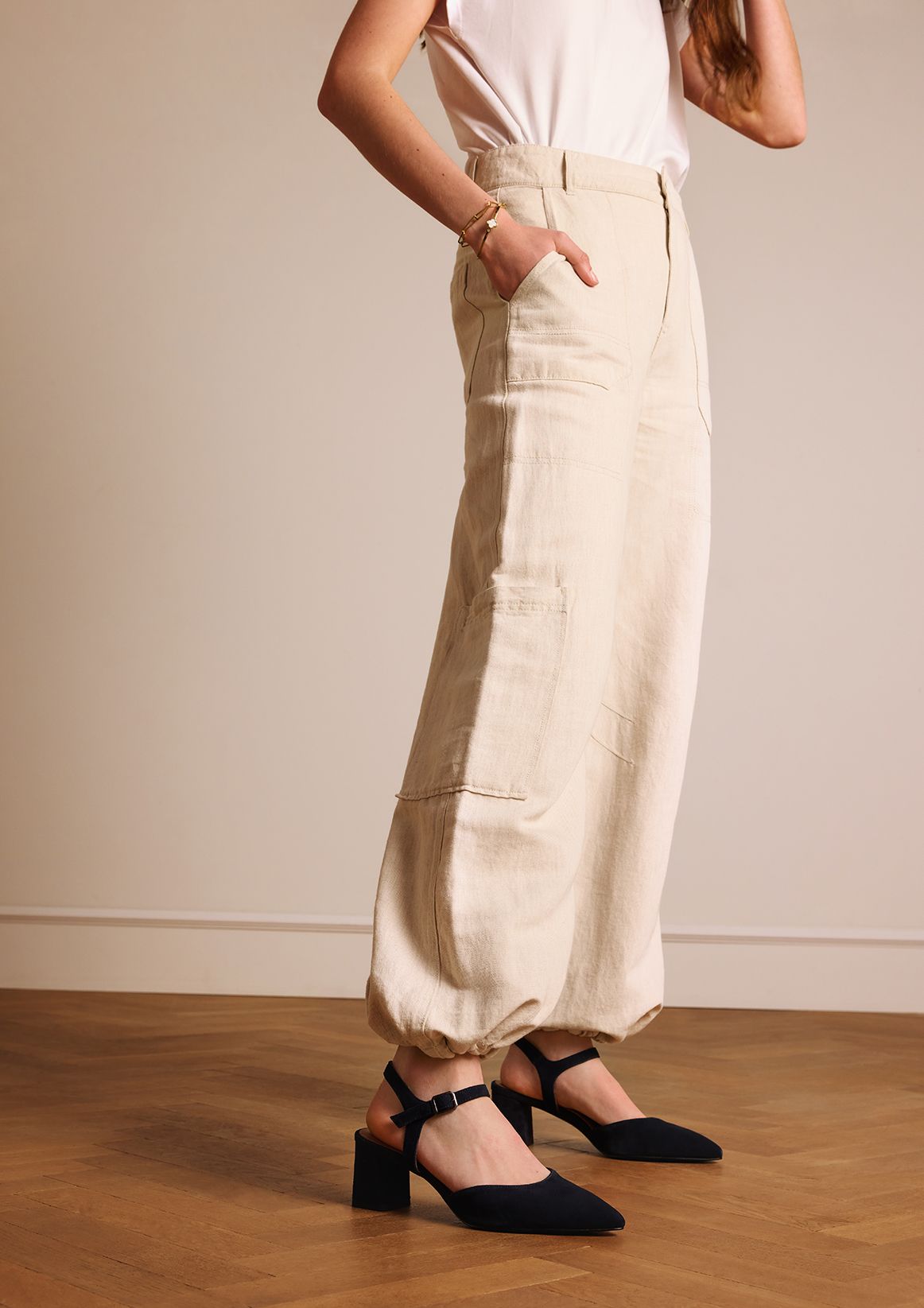 Zwarte suède slingbacks