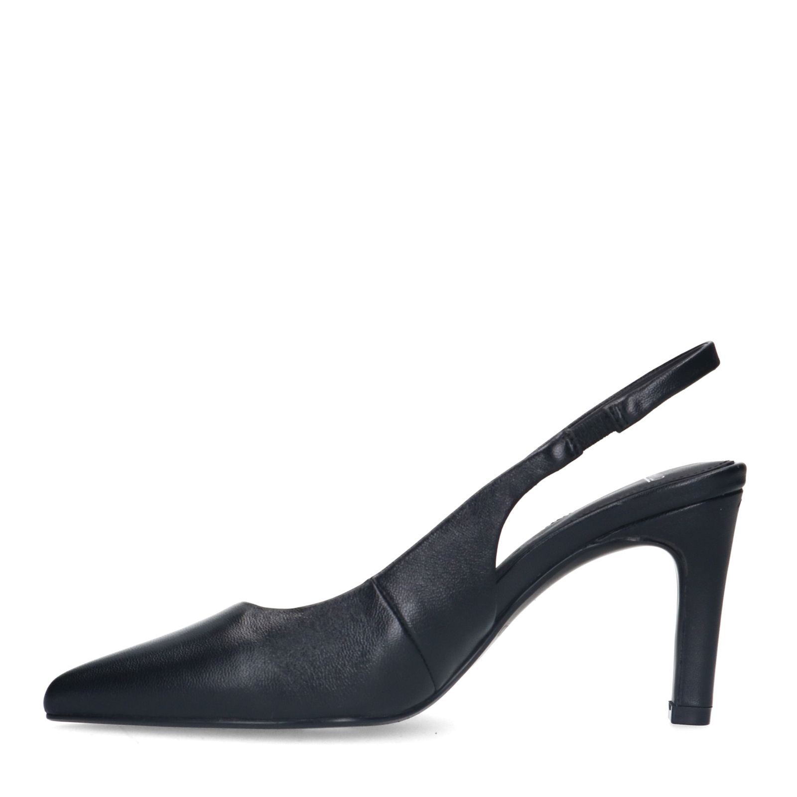 Zwarte leren slingbacks