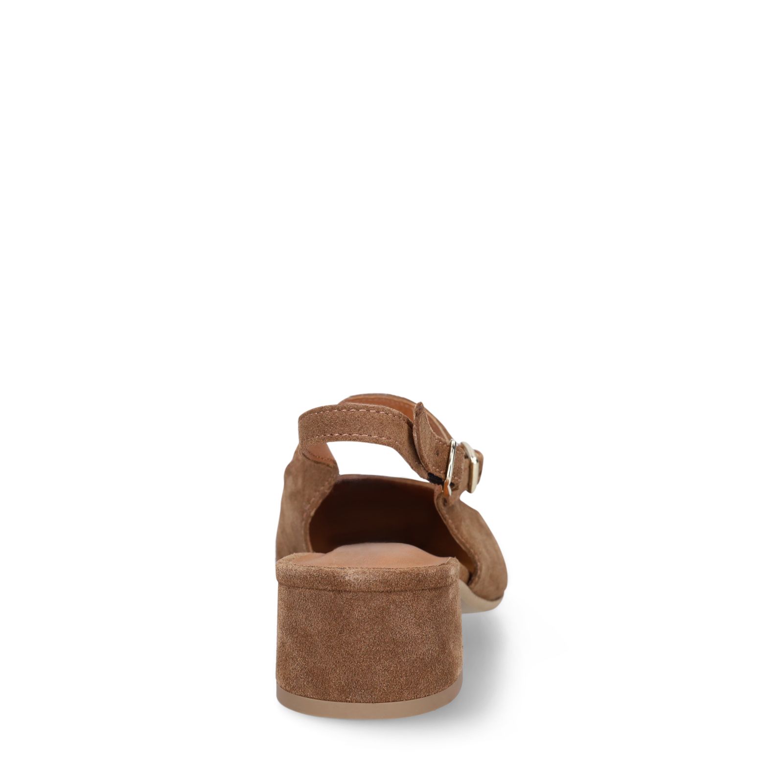 Bruine leren slingbacks