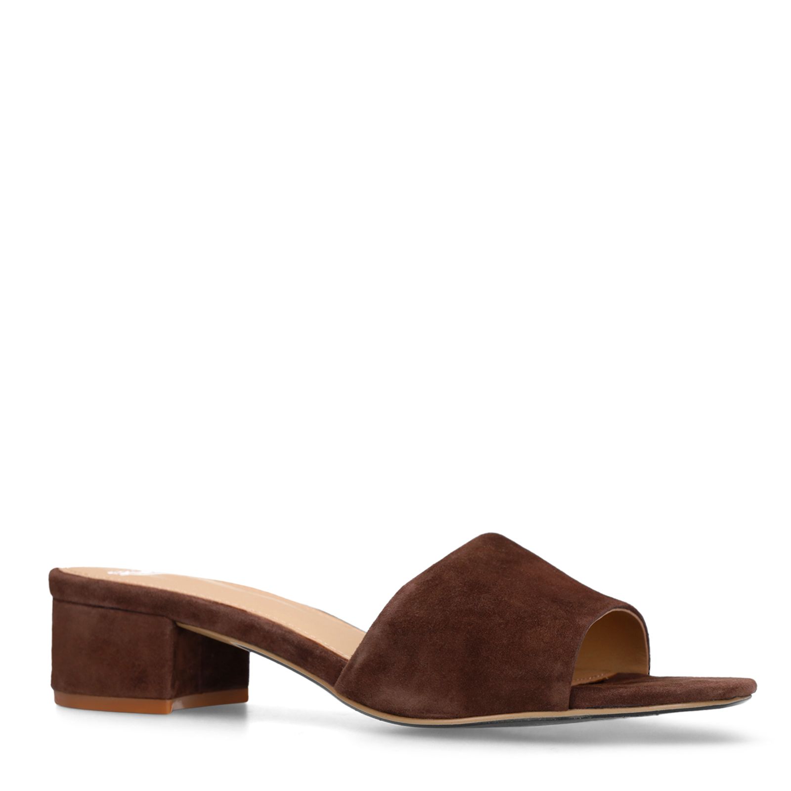 Braune Veloursleder-Sandaletten