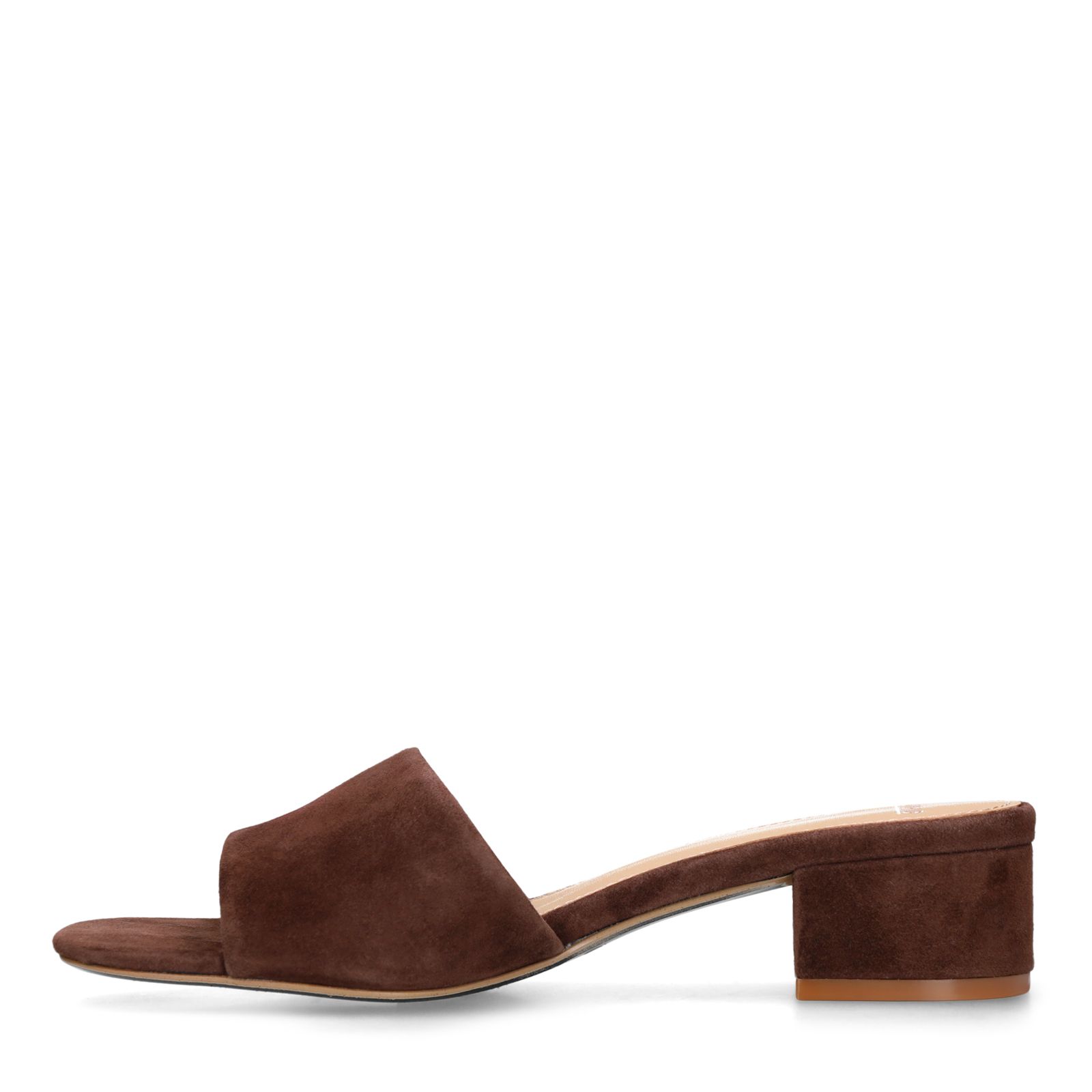 Braune Veloursleder-Sandaletten