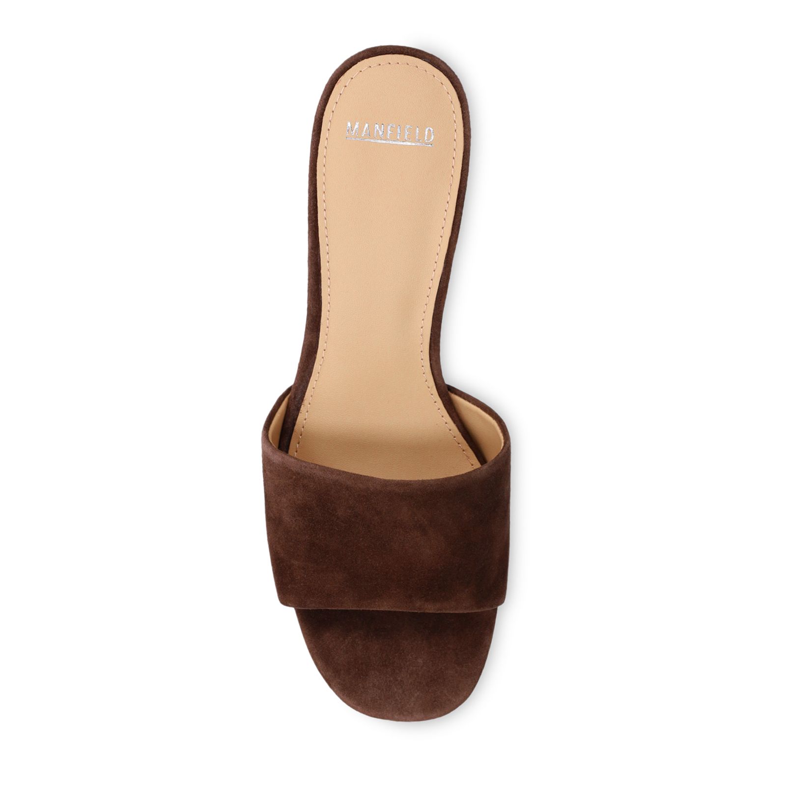 Bruine suède sandalen met hak
