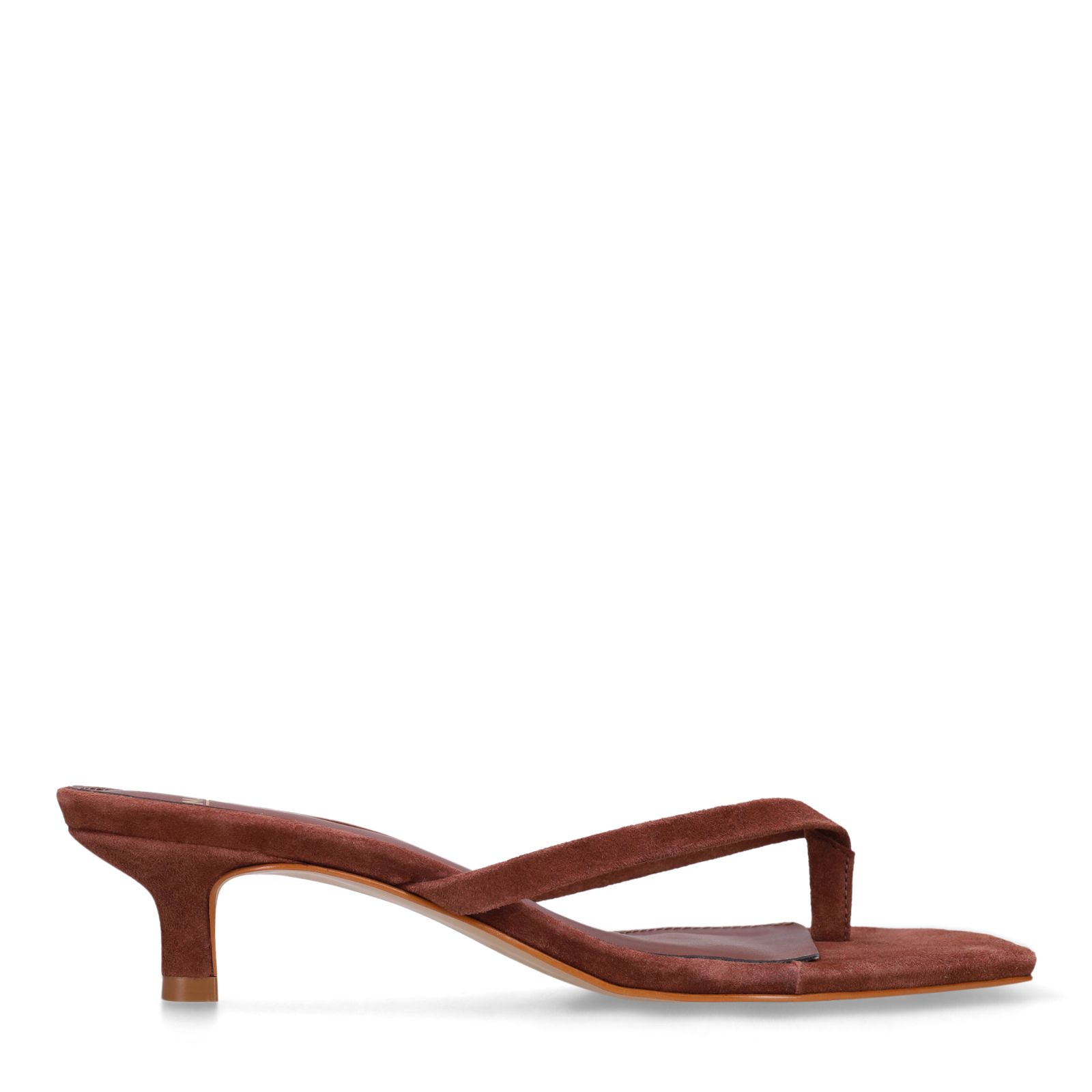 Braune Veloursleder-Sandaletten