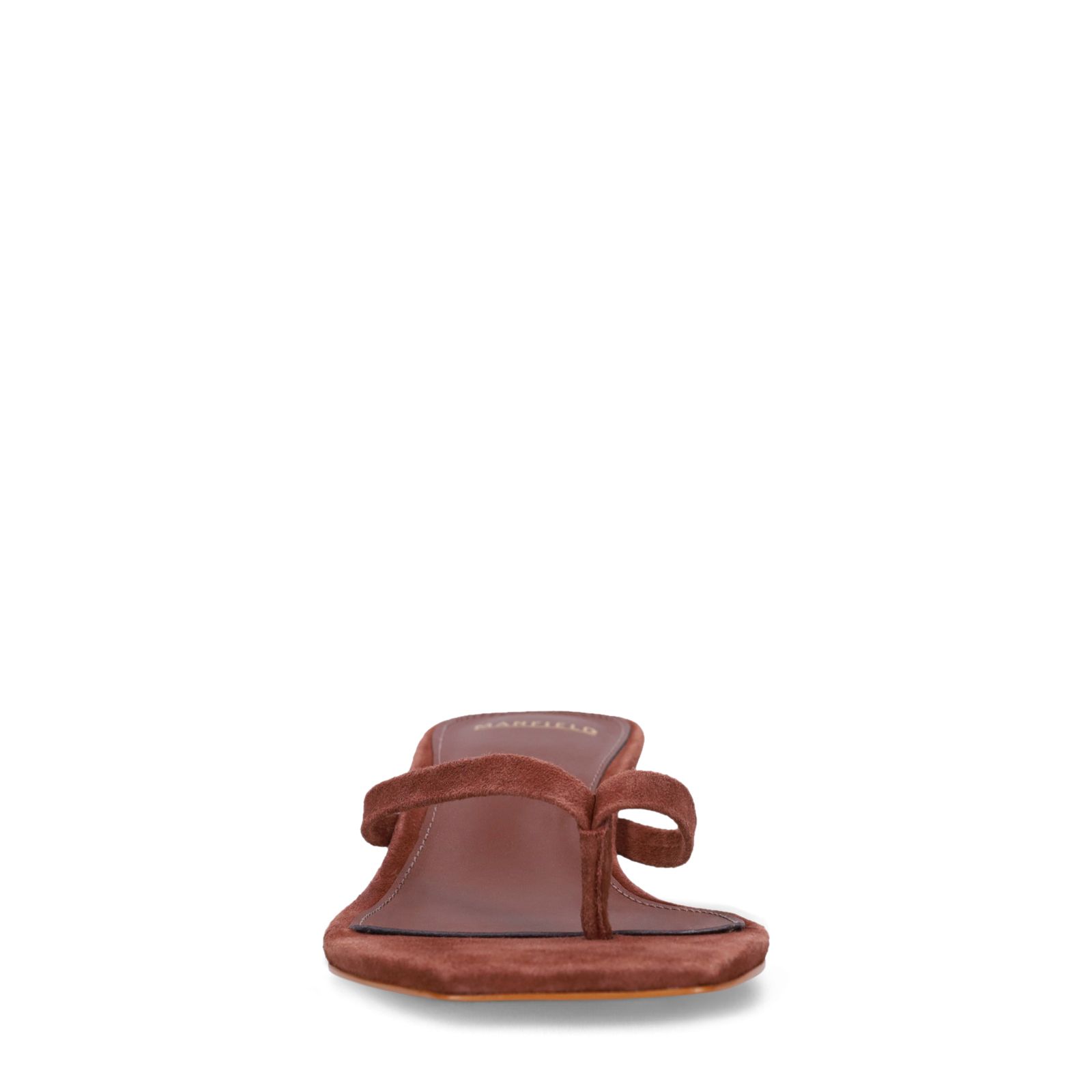 Braune Veloursleder-Sandaletten