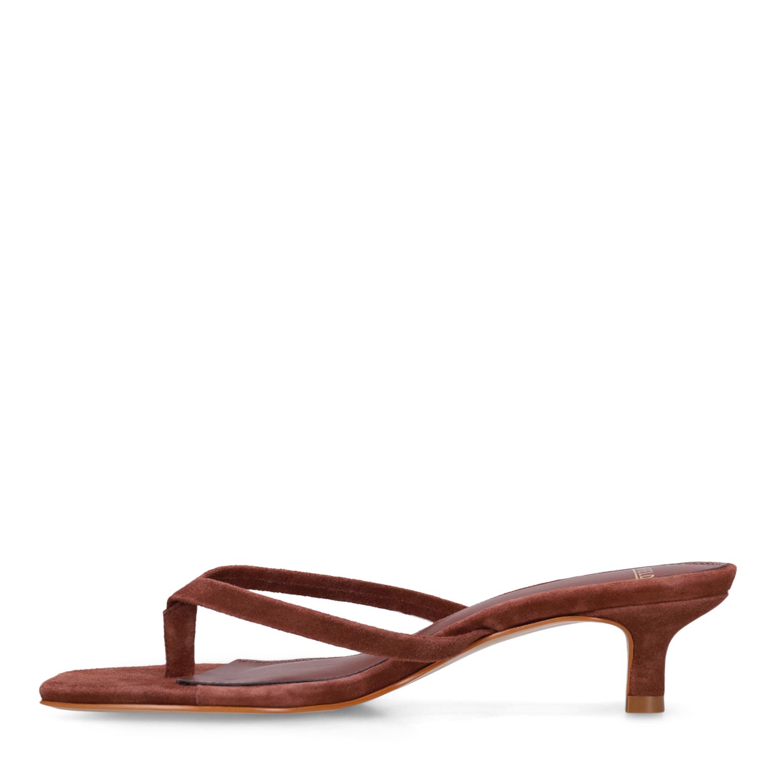 Braune Veloursleder-Sandaletten