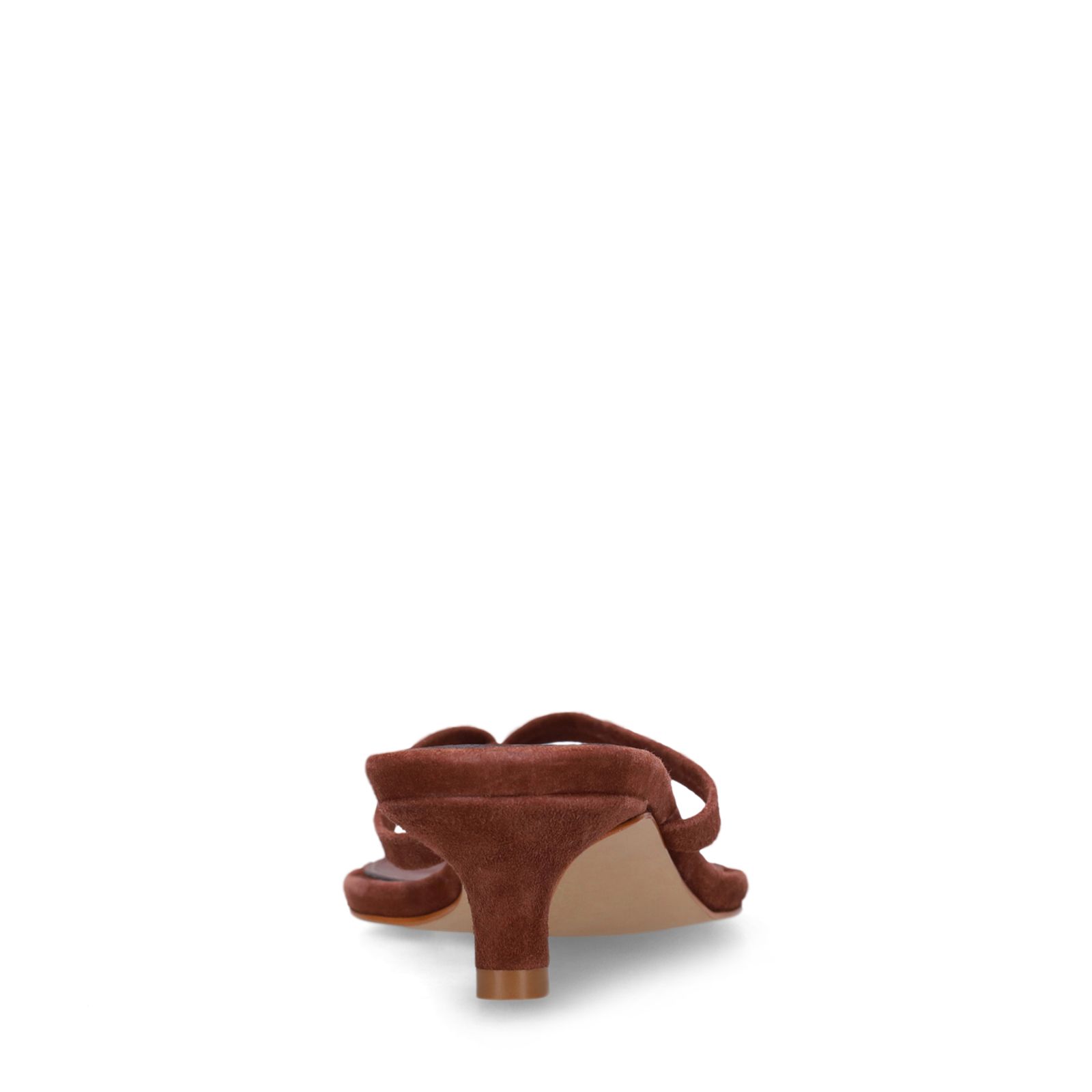 Braune Veloursleder-Sandaletten