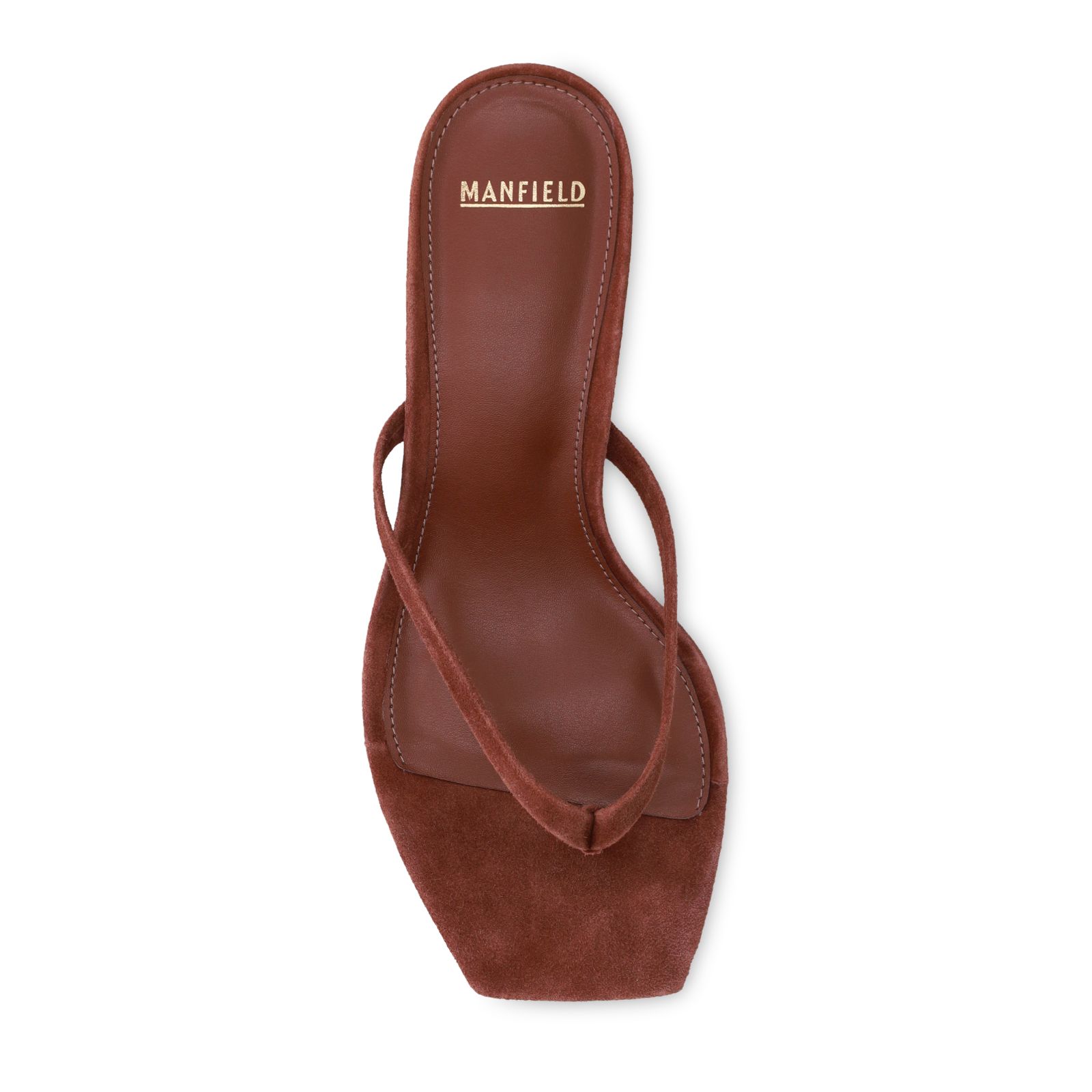 Braune Veloursleder-Sandaletten
