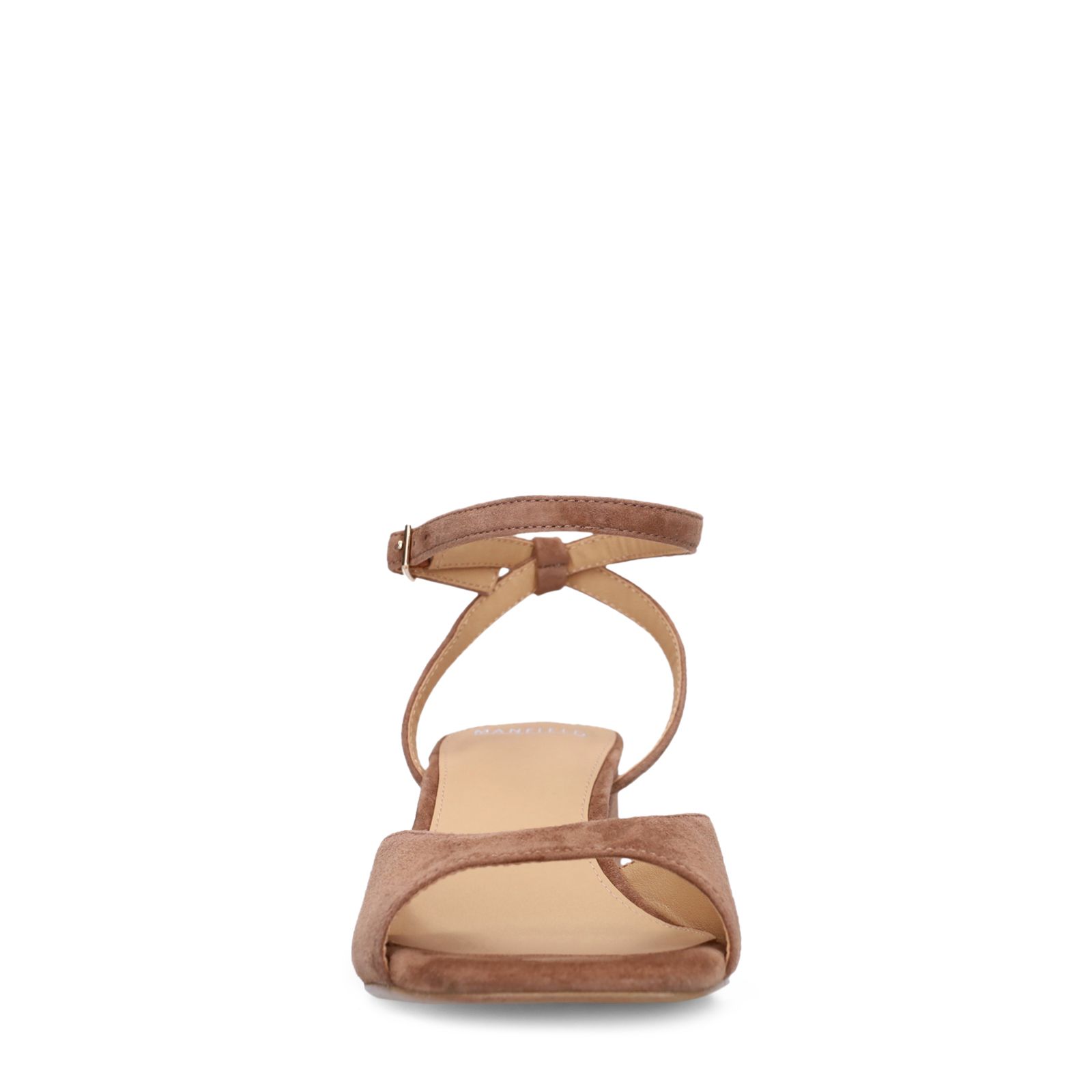 Braune Veloursleder-Sandaletten