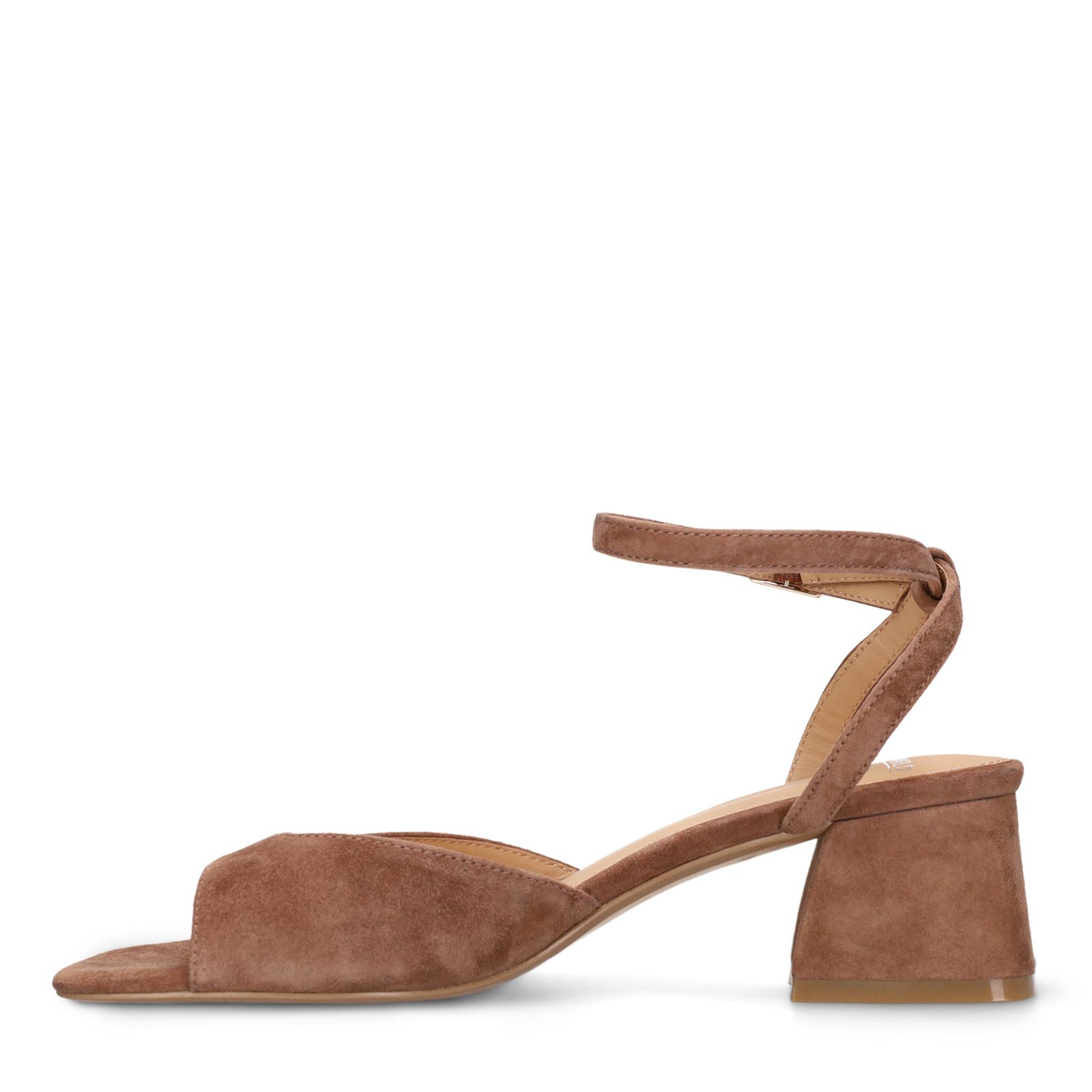 Braune Veloursleder-Sandaletten