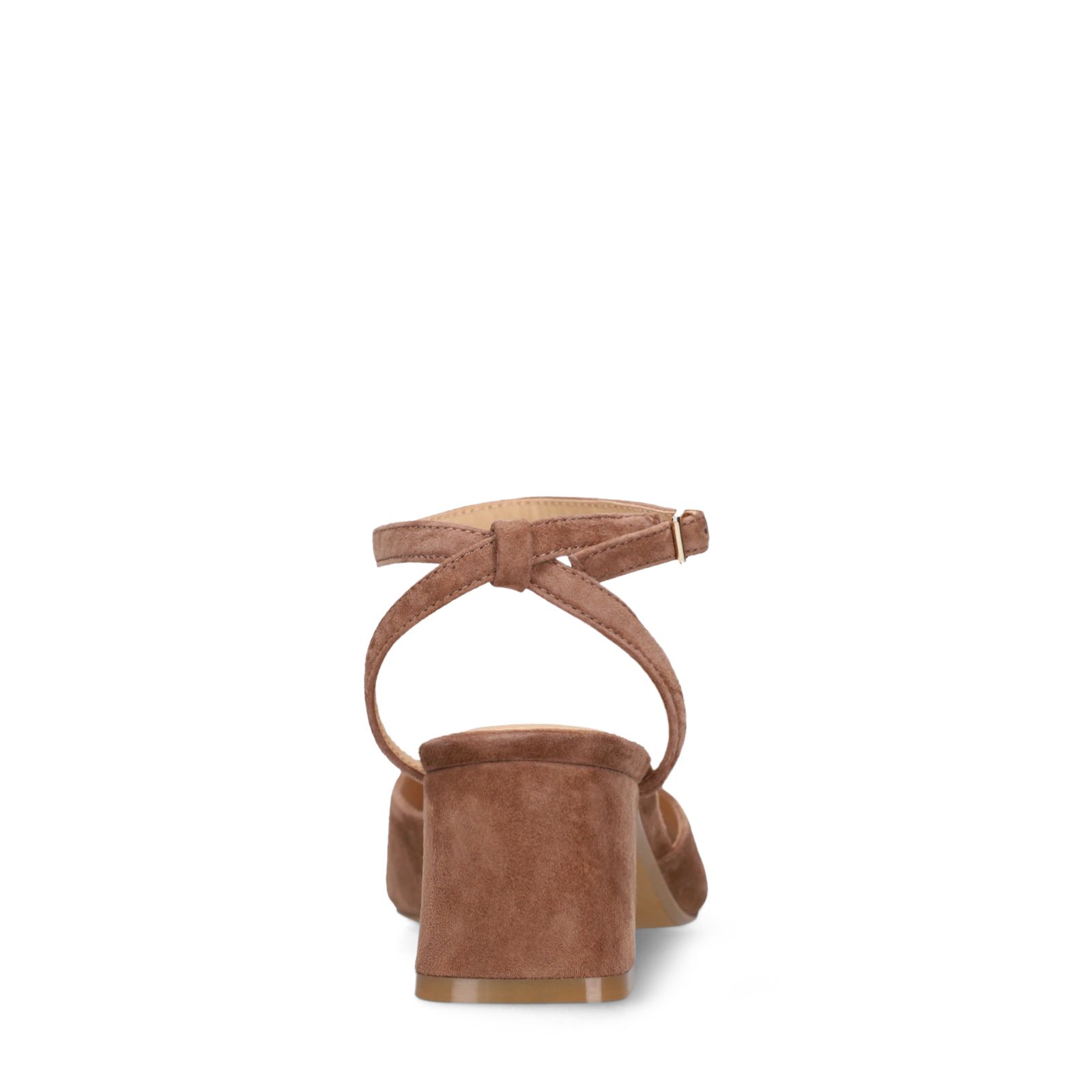 Braune Veloursleder-Sandaletten