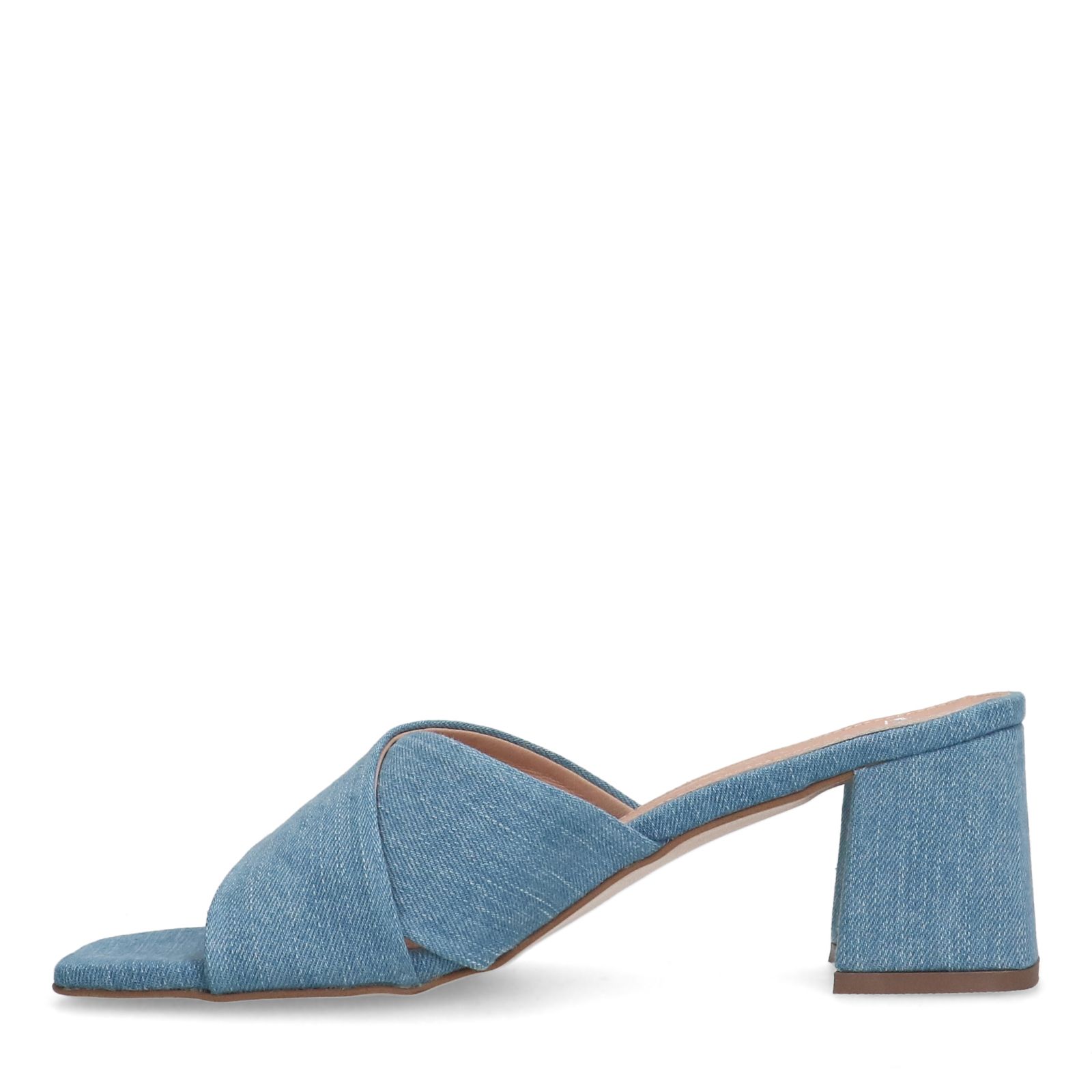 Blaue Pumps in Denim-Optik