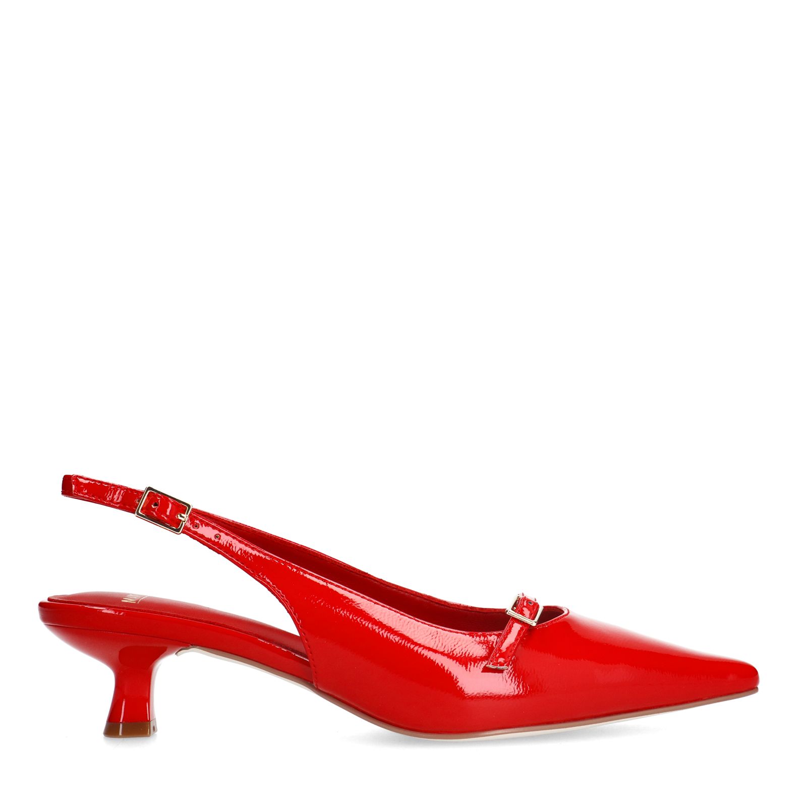 Rode lak slingbacks