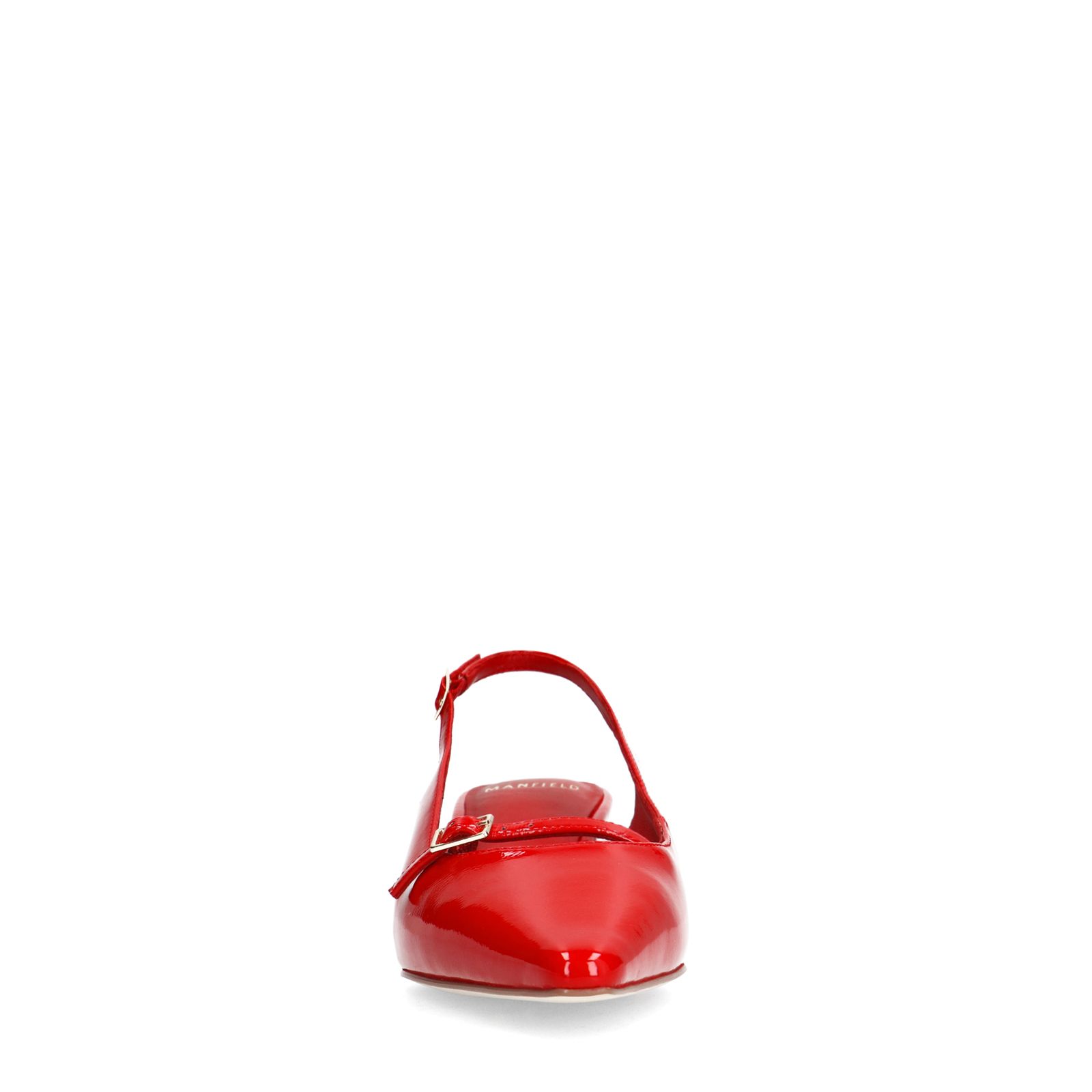 Rode lak slingbacks