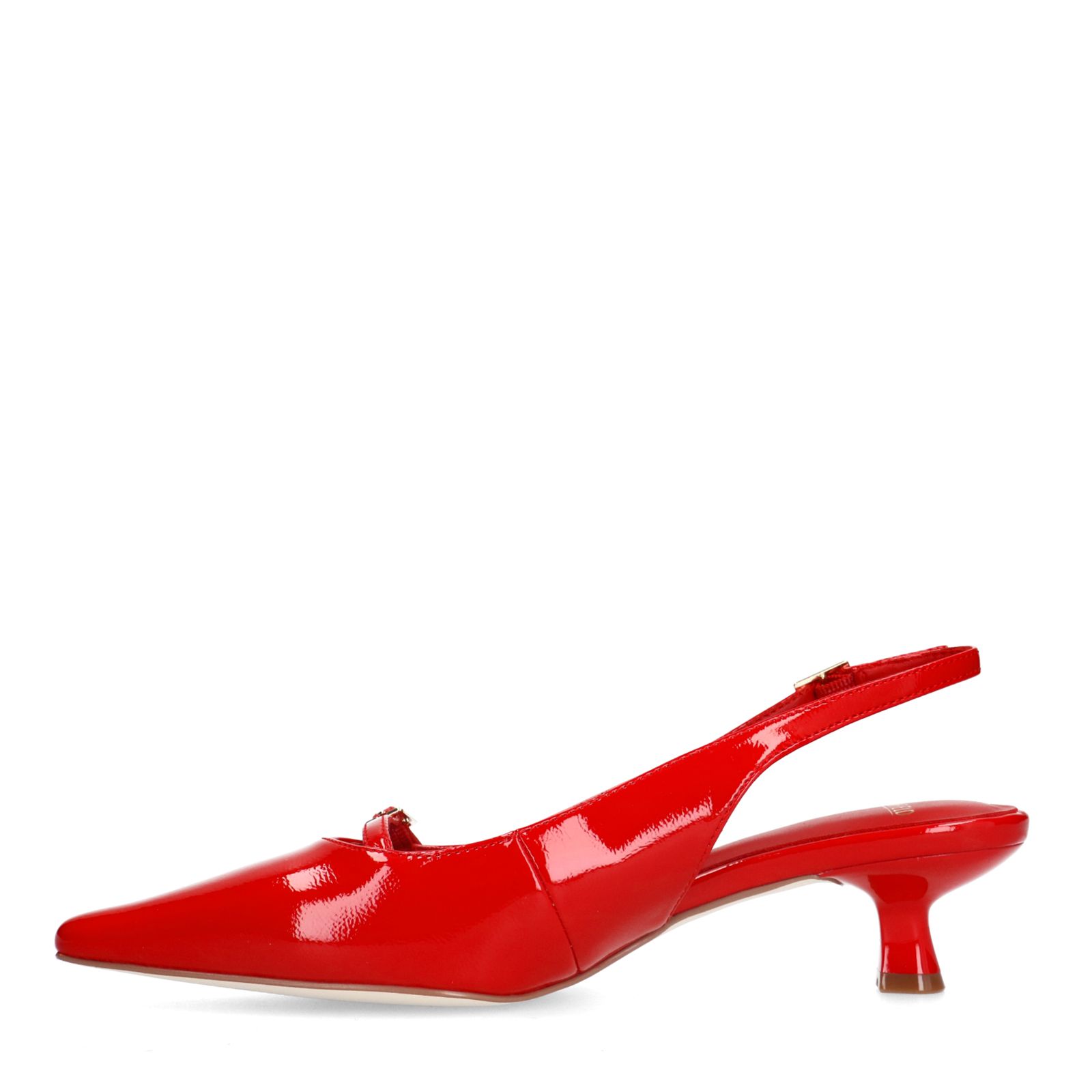 Rode lak slingbacks