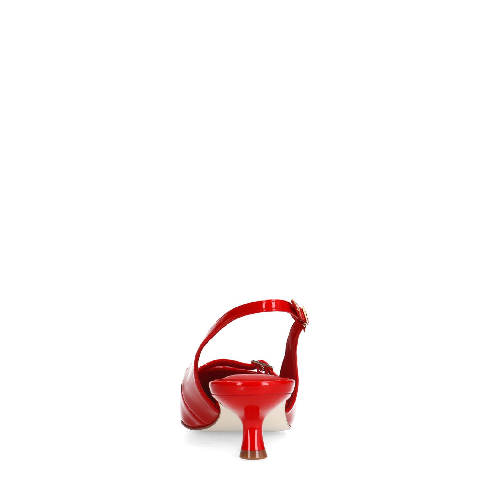 Rode lak slingbacks