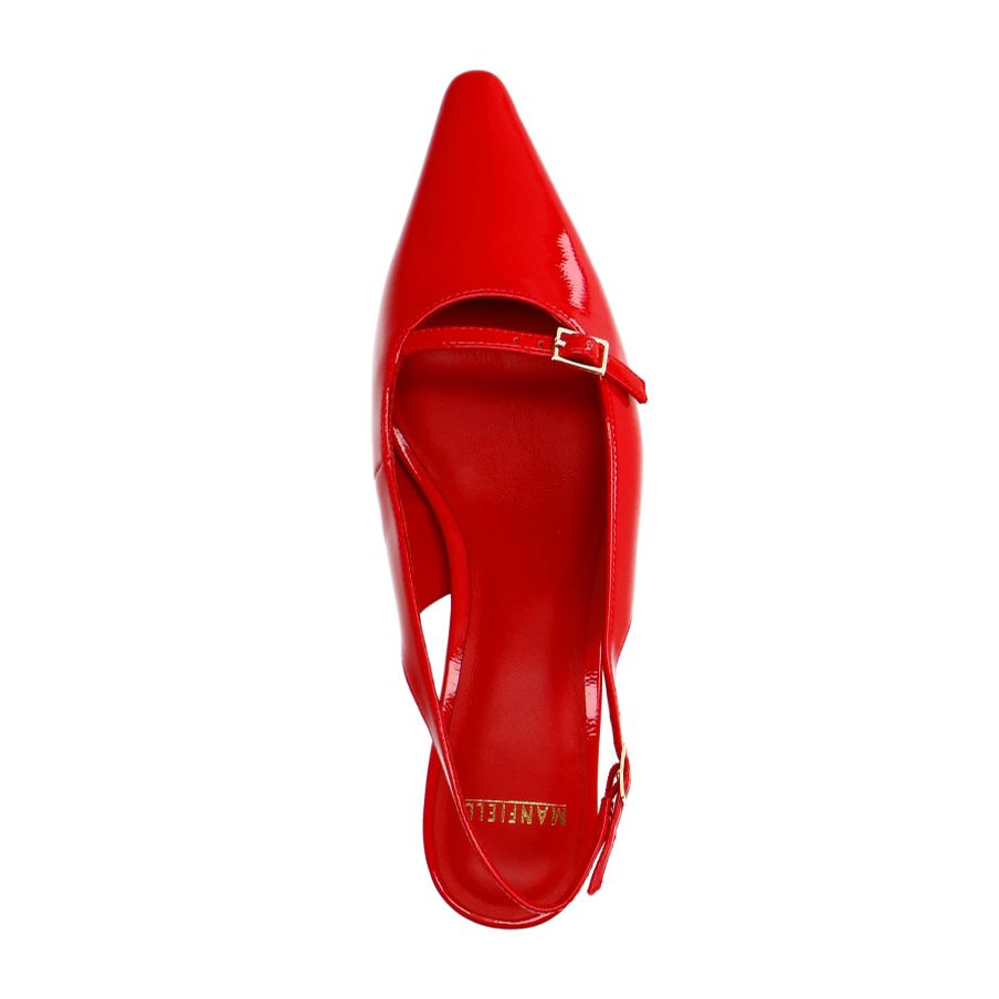 Rode lak slingbacks