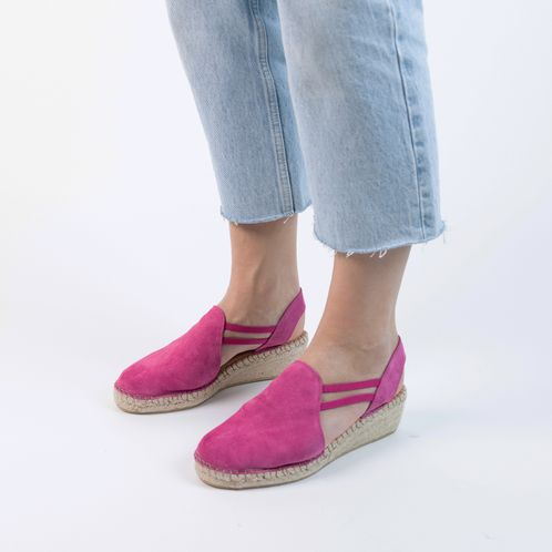 Roze suède sleehakken met bandjes