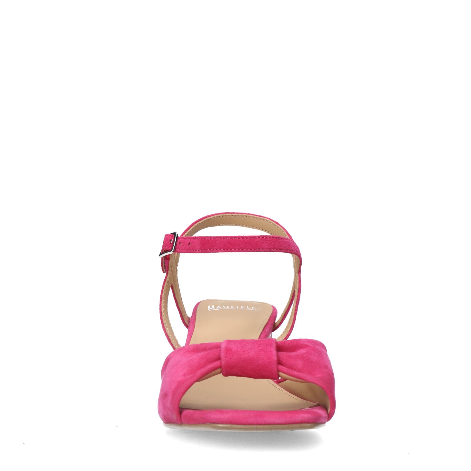 Roze suède sandalen met hak