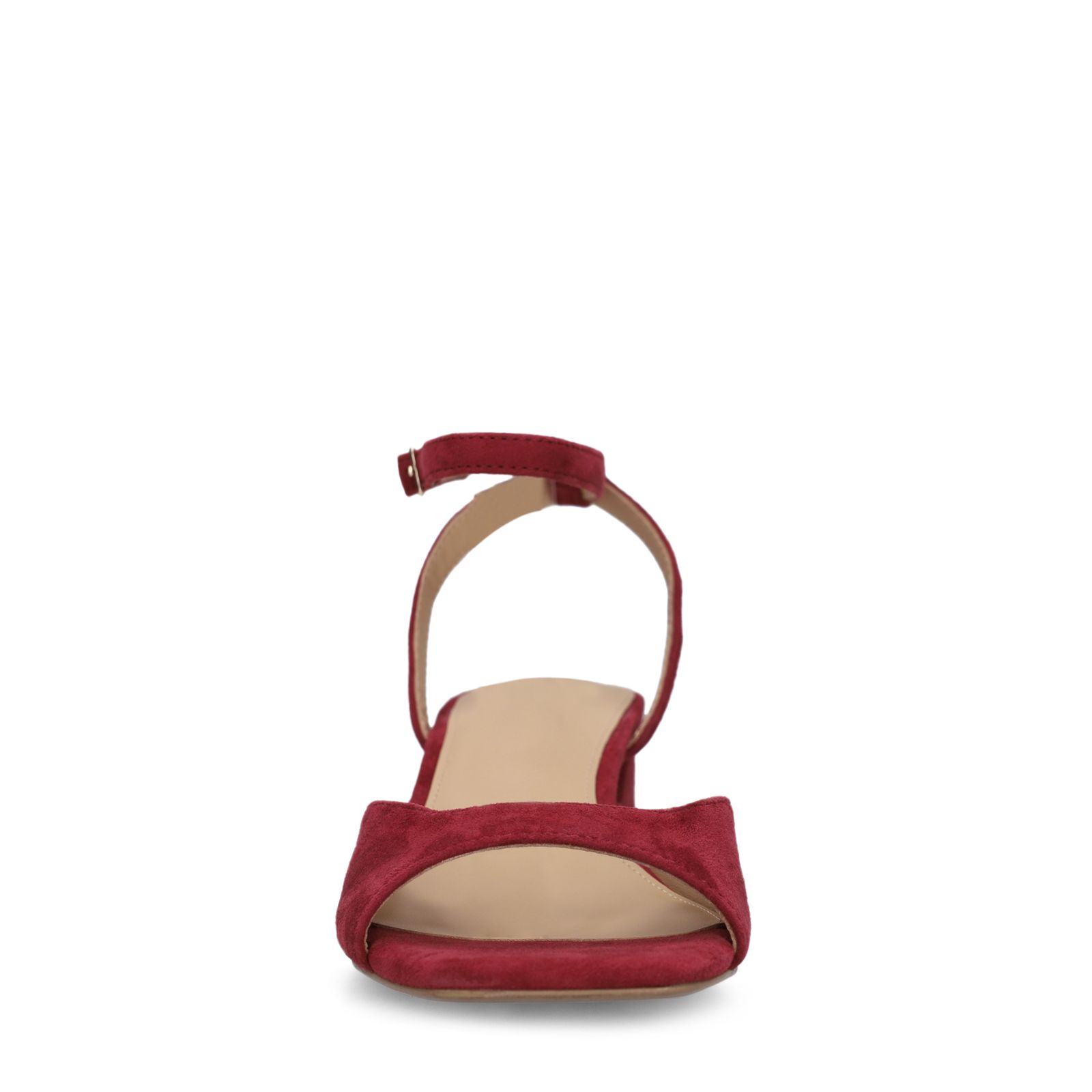 Bordeauxrote Veloursleder-Slingbackpumps
