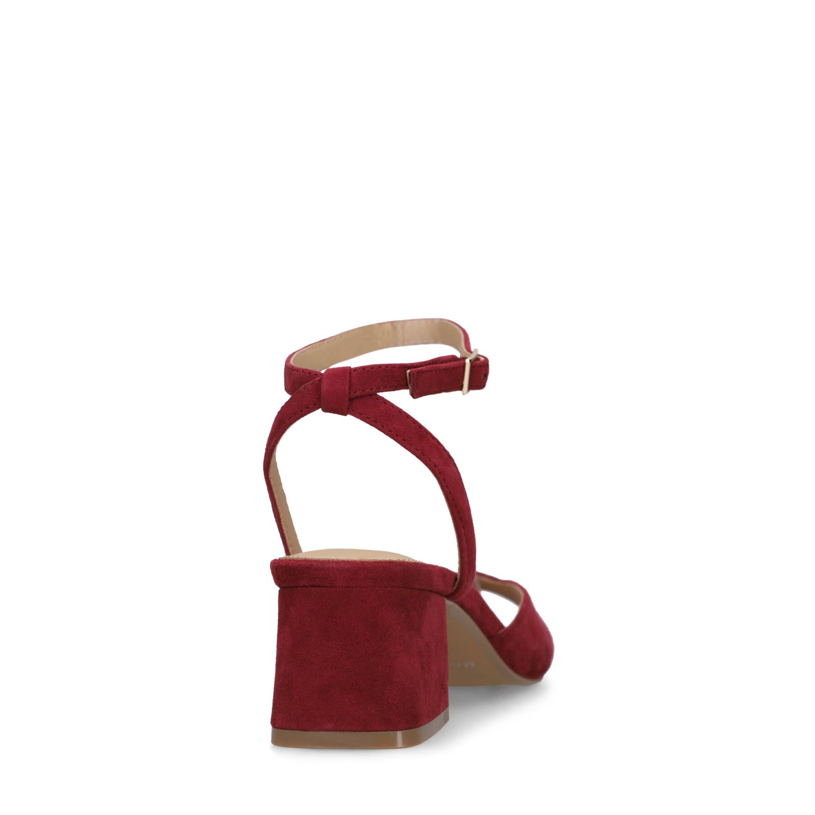Bordeauxrote Veloursleder-Slingbackpumps