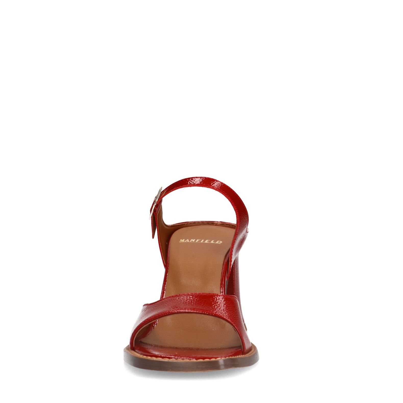 Rode lakleren sandalen met hak
