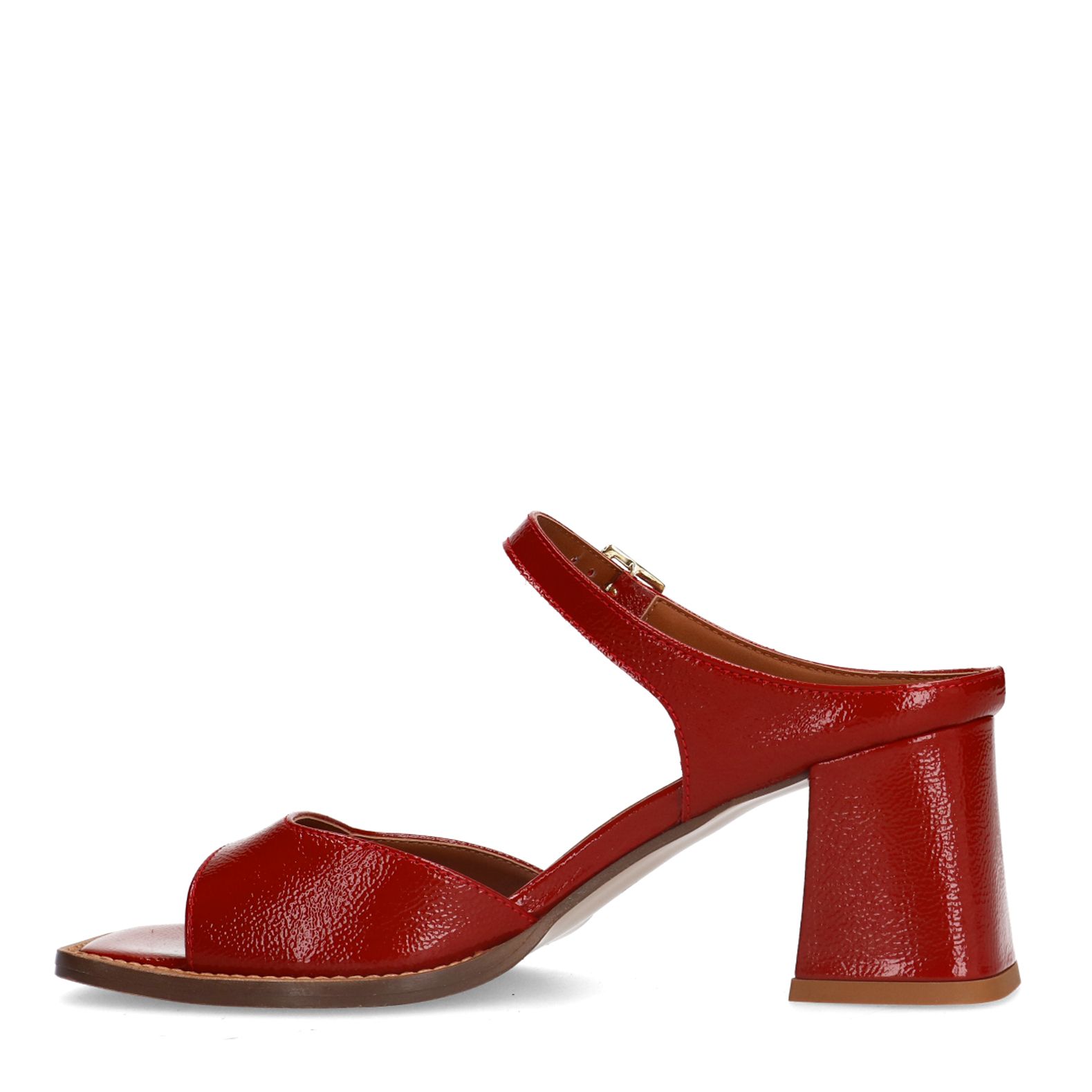 Rode lakleren sandalen met hak