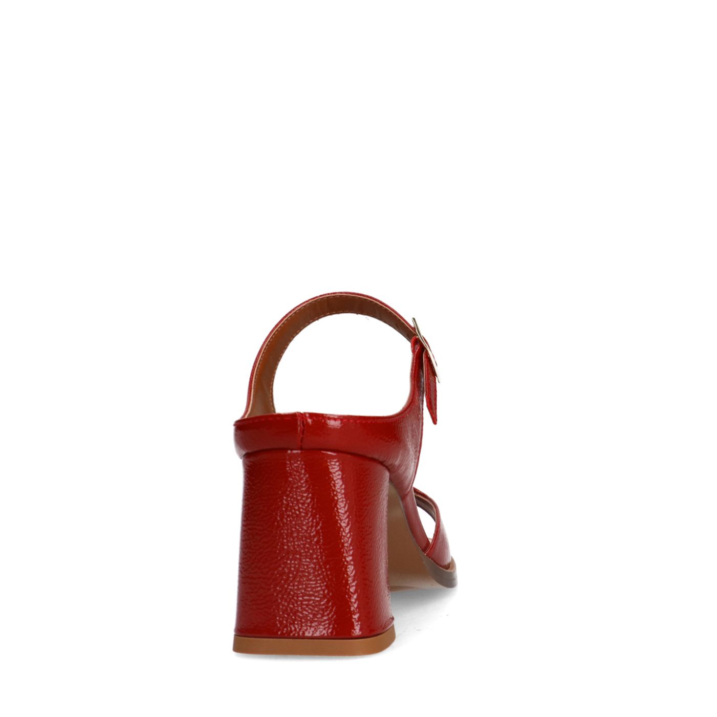 Rode lakleren sandalen met hak