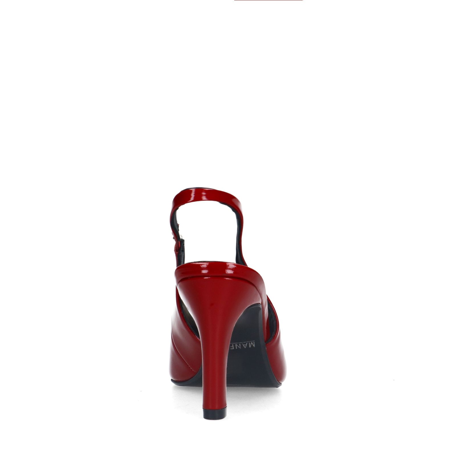 Rote Slingbackpumps aus Lackleder