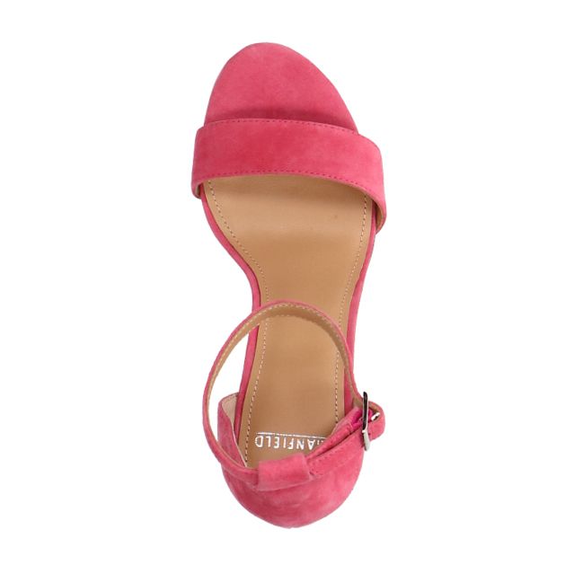 Roze suède sandalen met hak