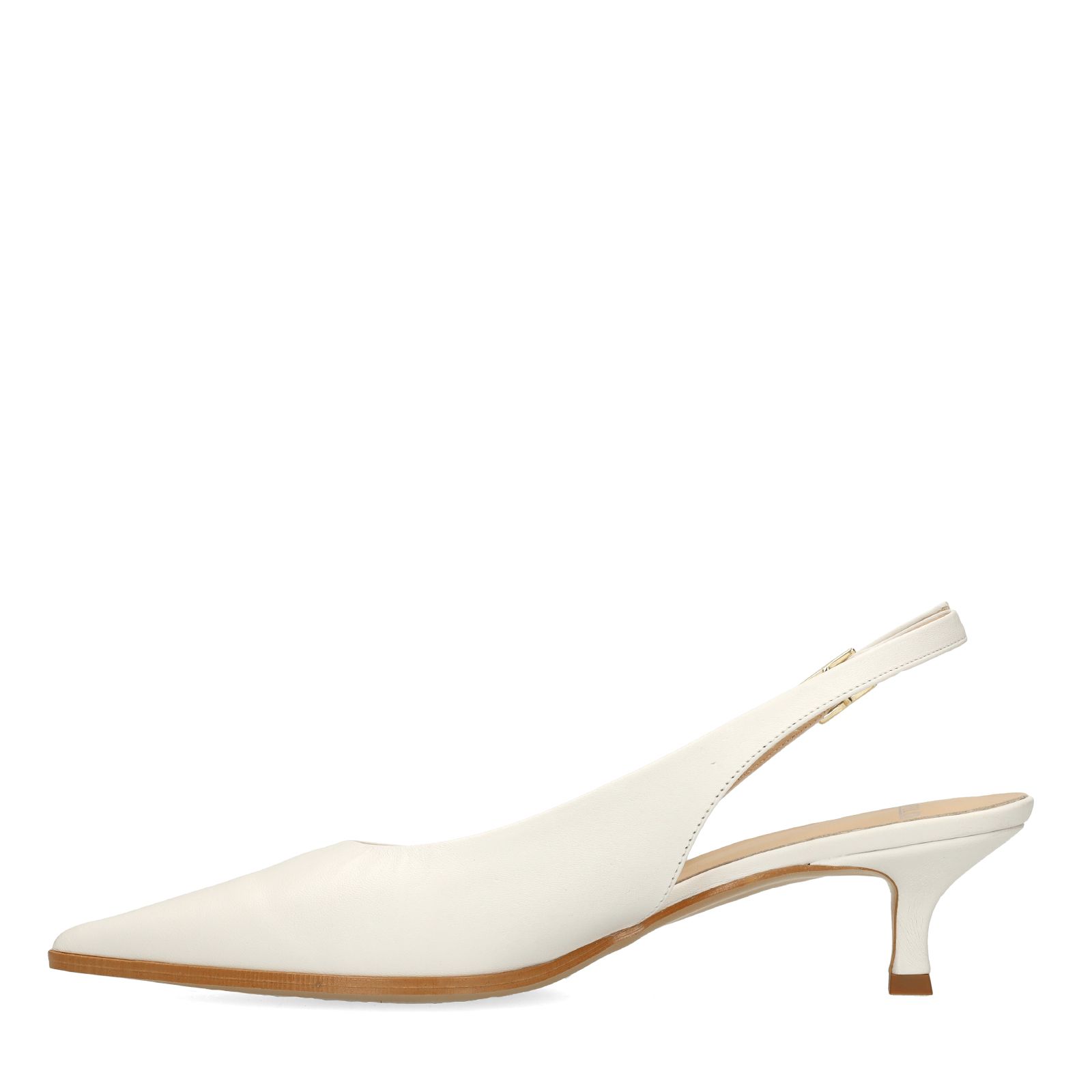 Off white leren slingbacks