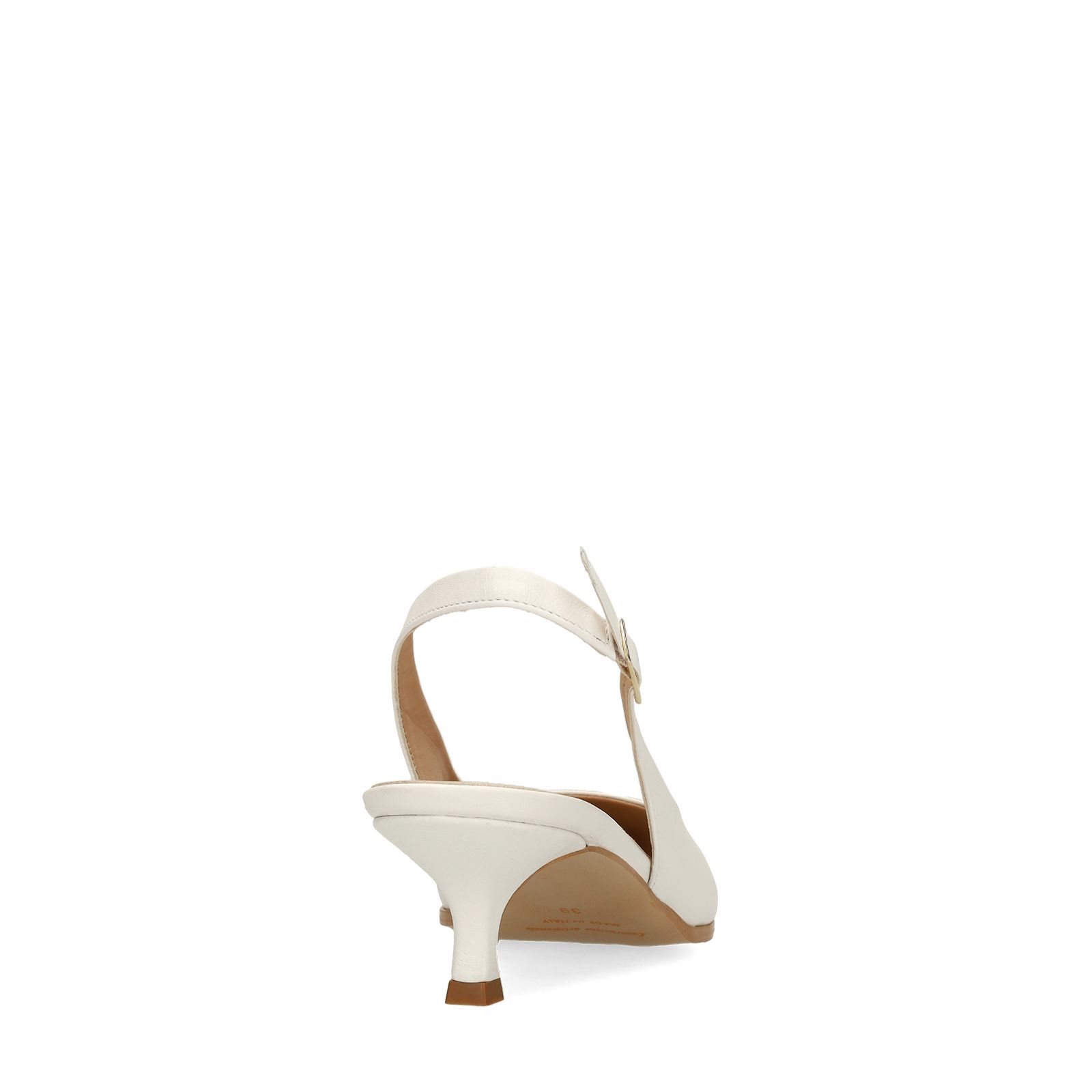 Off white leren slingbacks