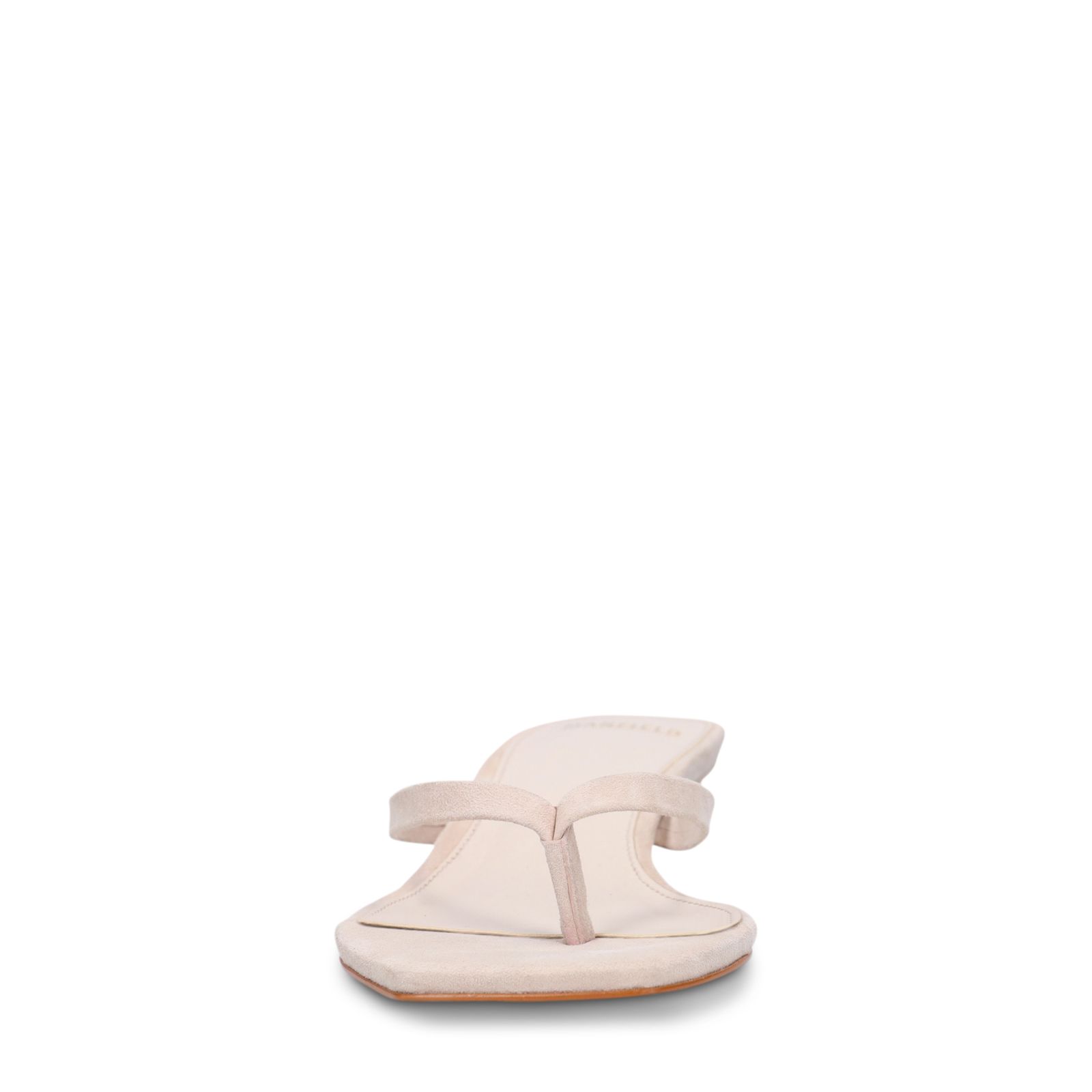 Witte suède hak slippers