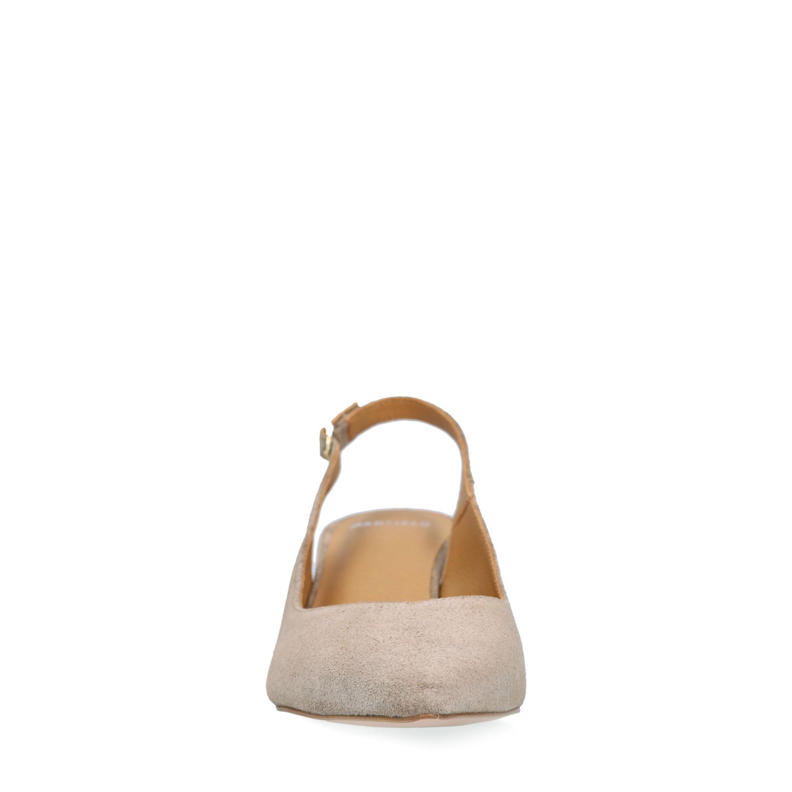 Taupe suède slingbacks