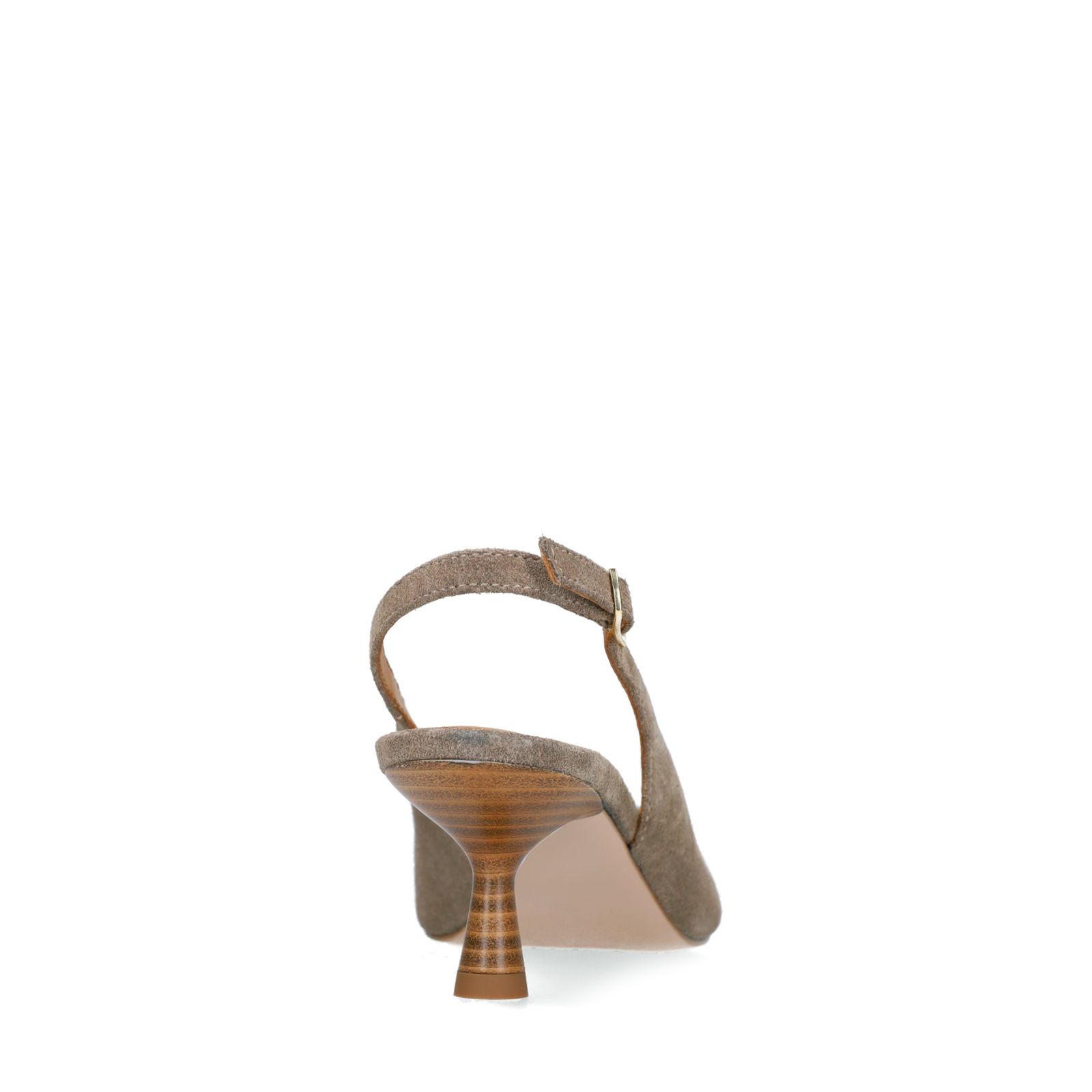 Taupe suède slingbacks