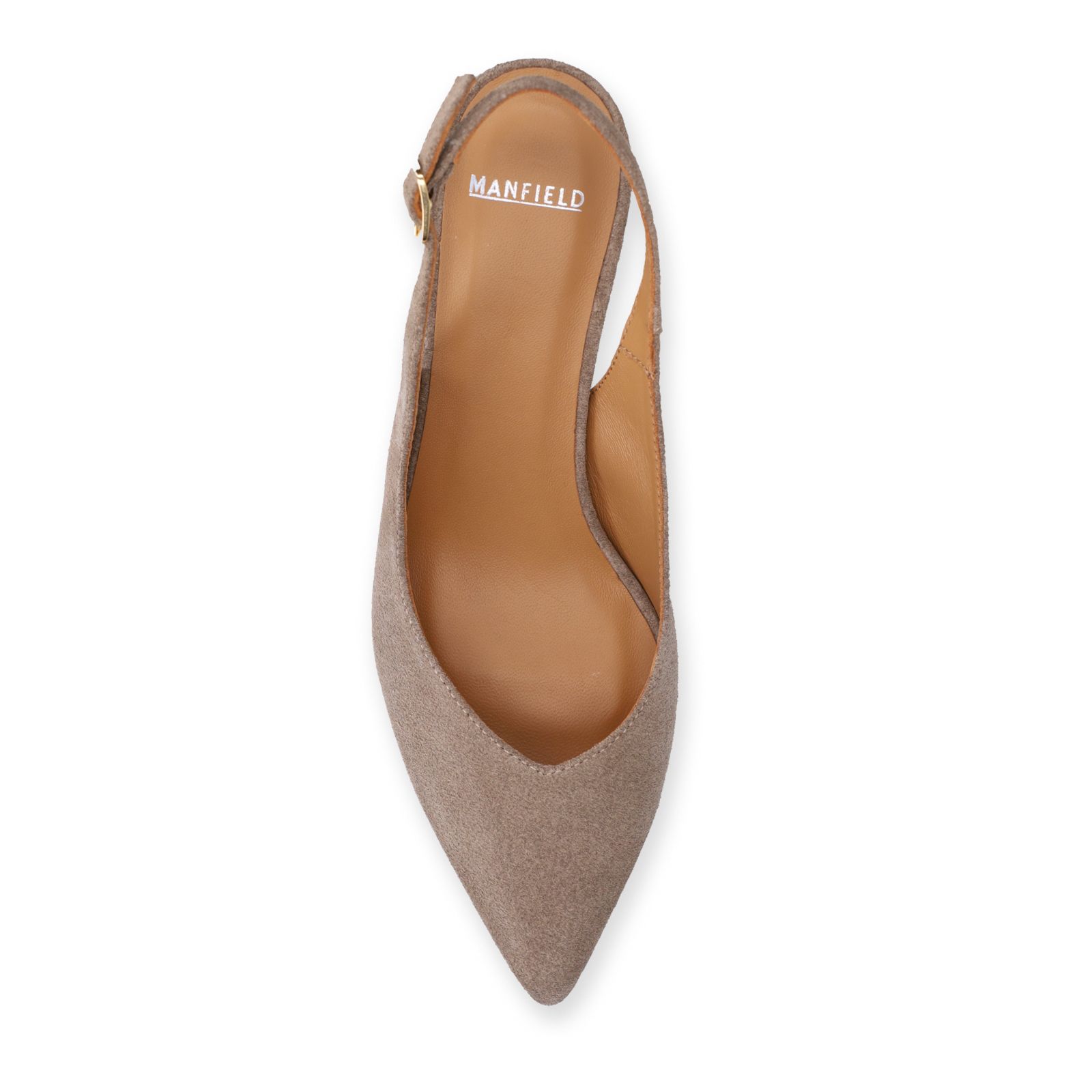 Taupe suède slingbacks