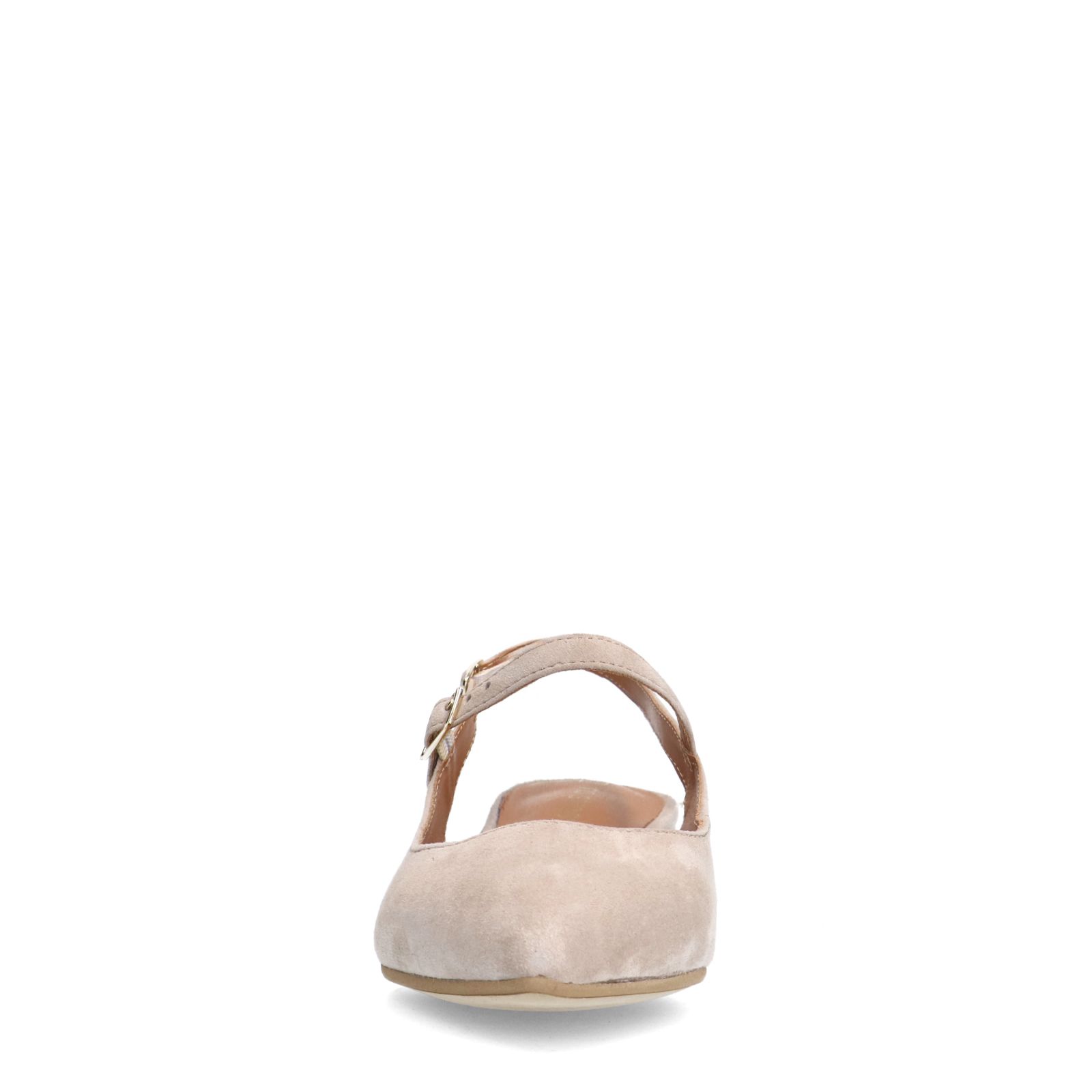 Beige suède slingbacks