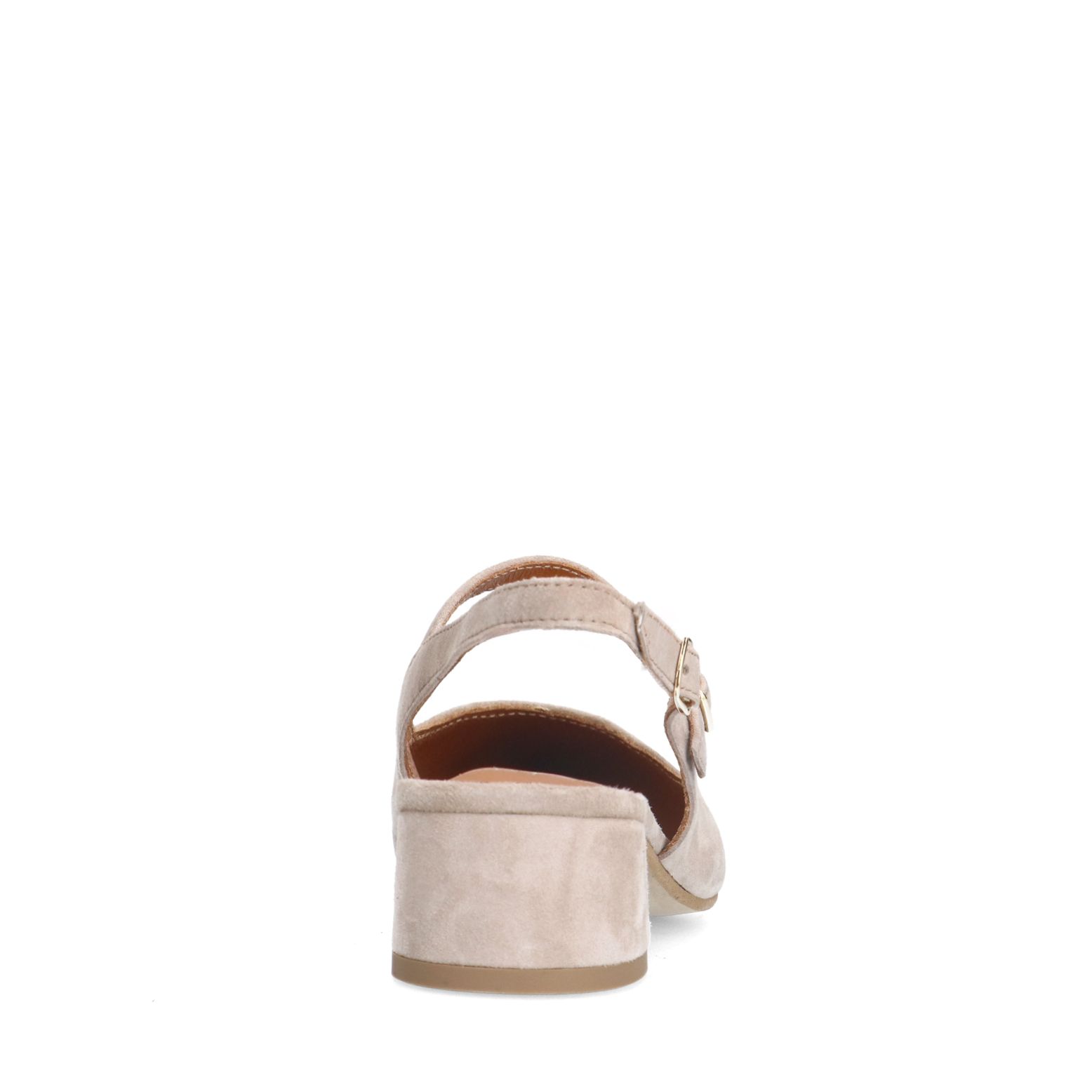 Beige suède slingbacks