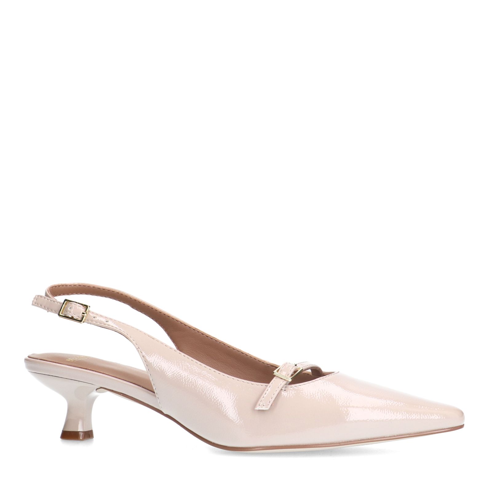Beige lak slingbacks