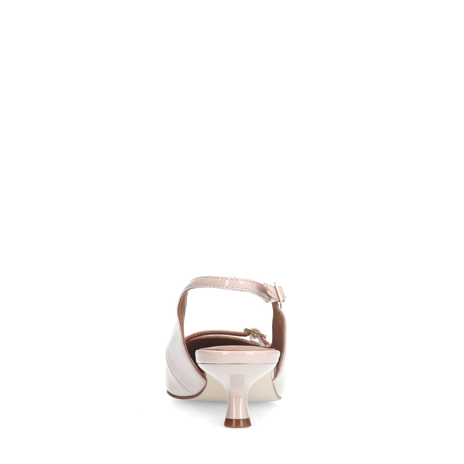 Beige lak slingbacks