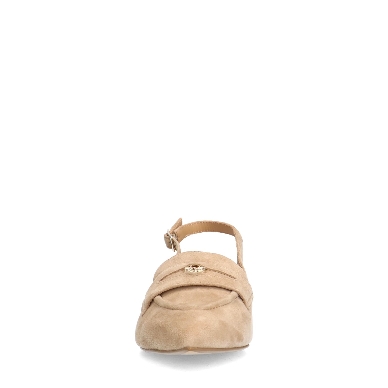 Beige suède slingbacks