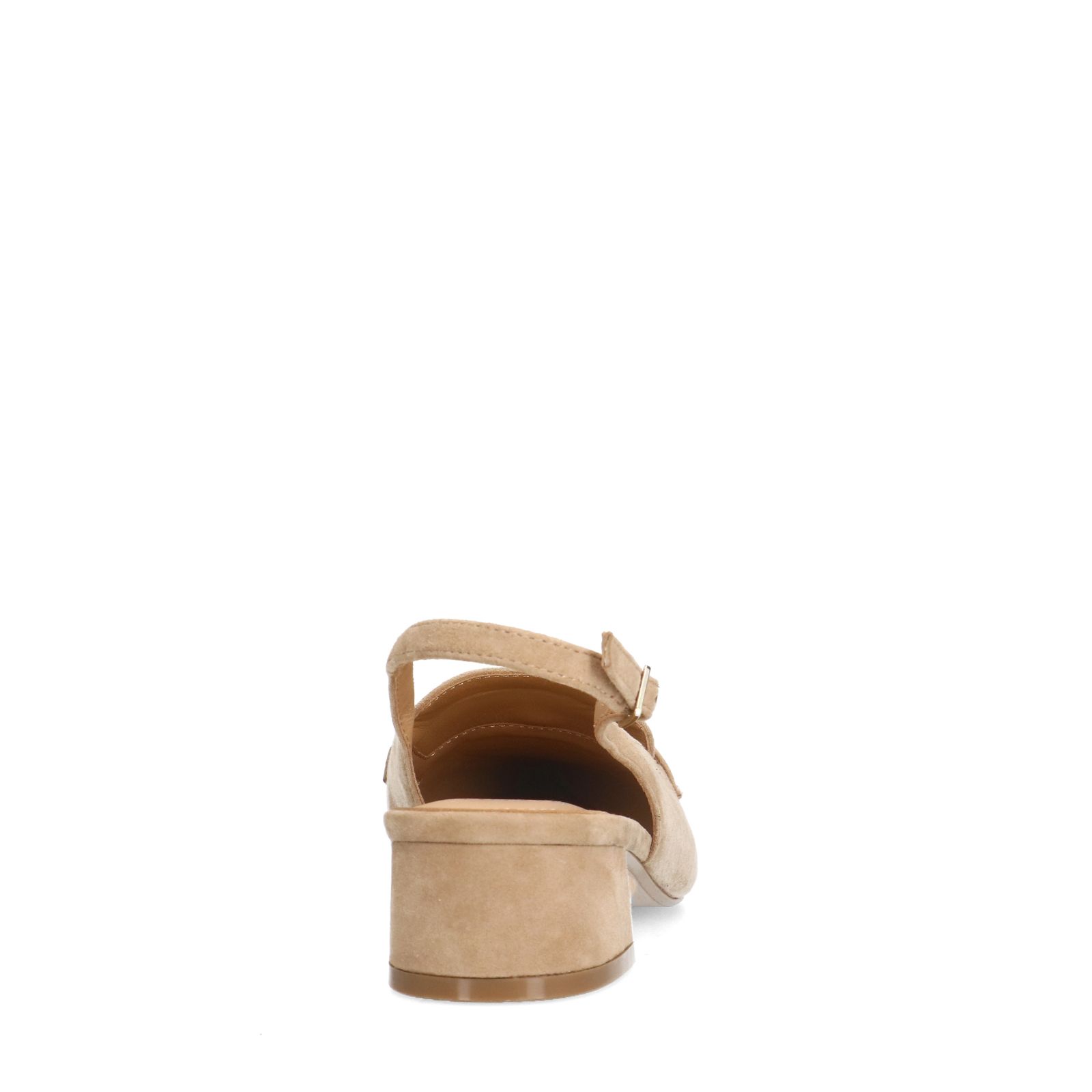 Beige suède slingbacks