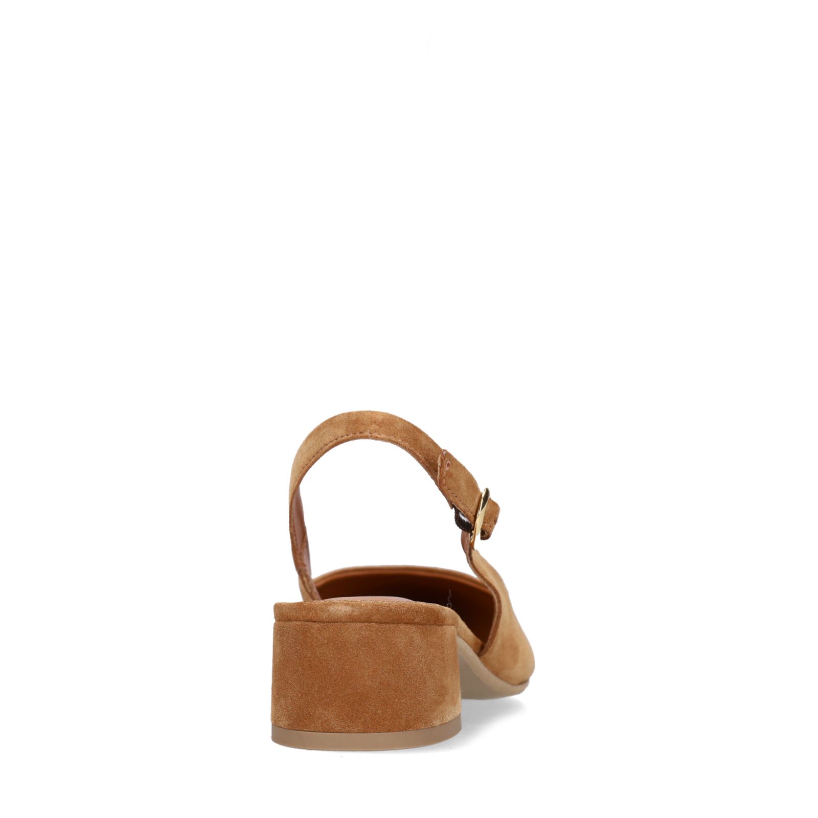 Cognac suède slingbacks