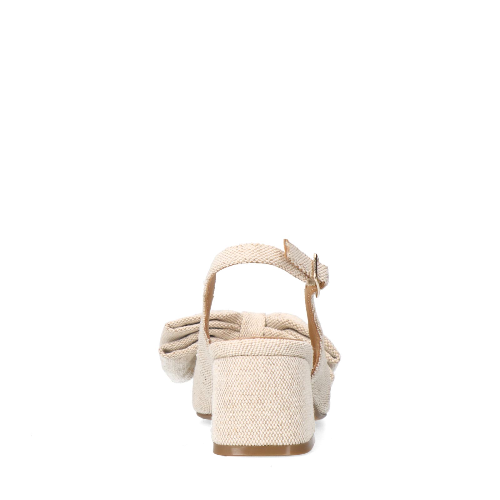 Beigefarbene Slingbackpumps mit Schleife