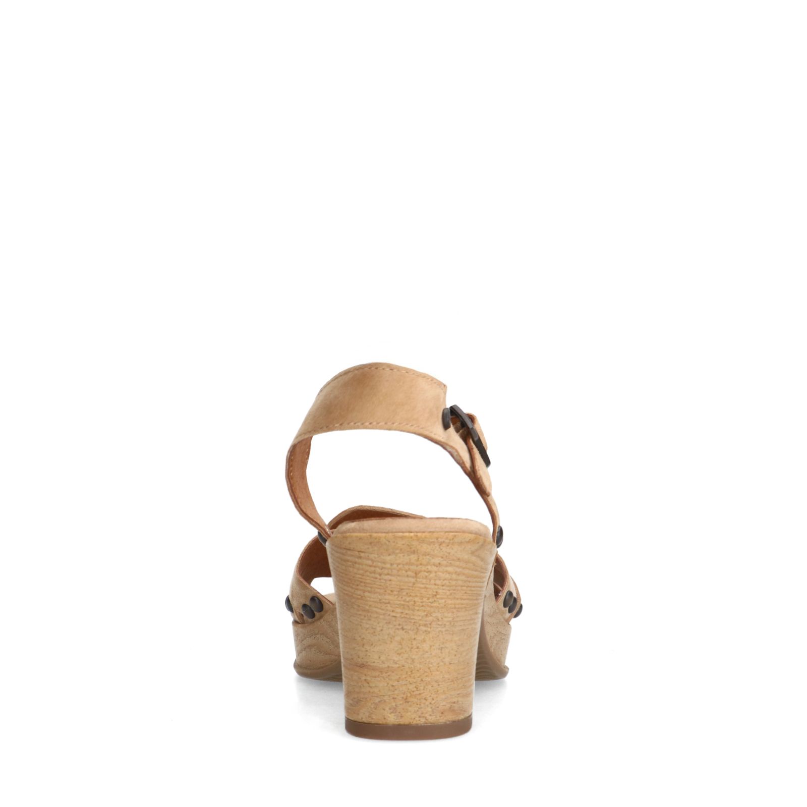 Beigefarbene Veloursleder-Sandaletten
