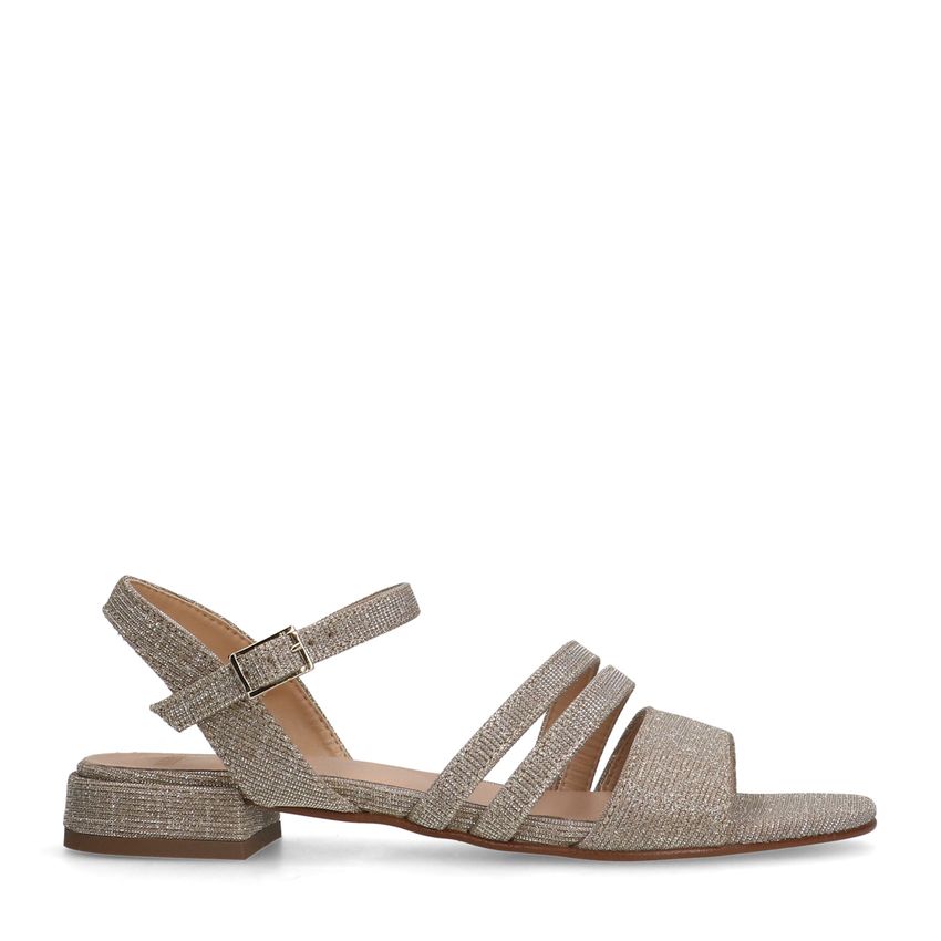 Gouden glitter sandalen