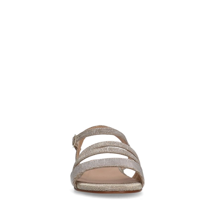 Gouden glitter sandalen