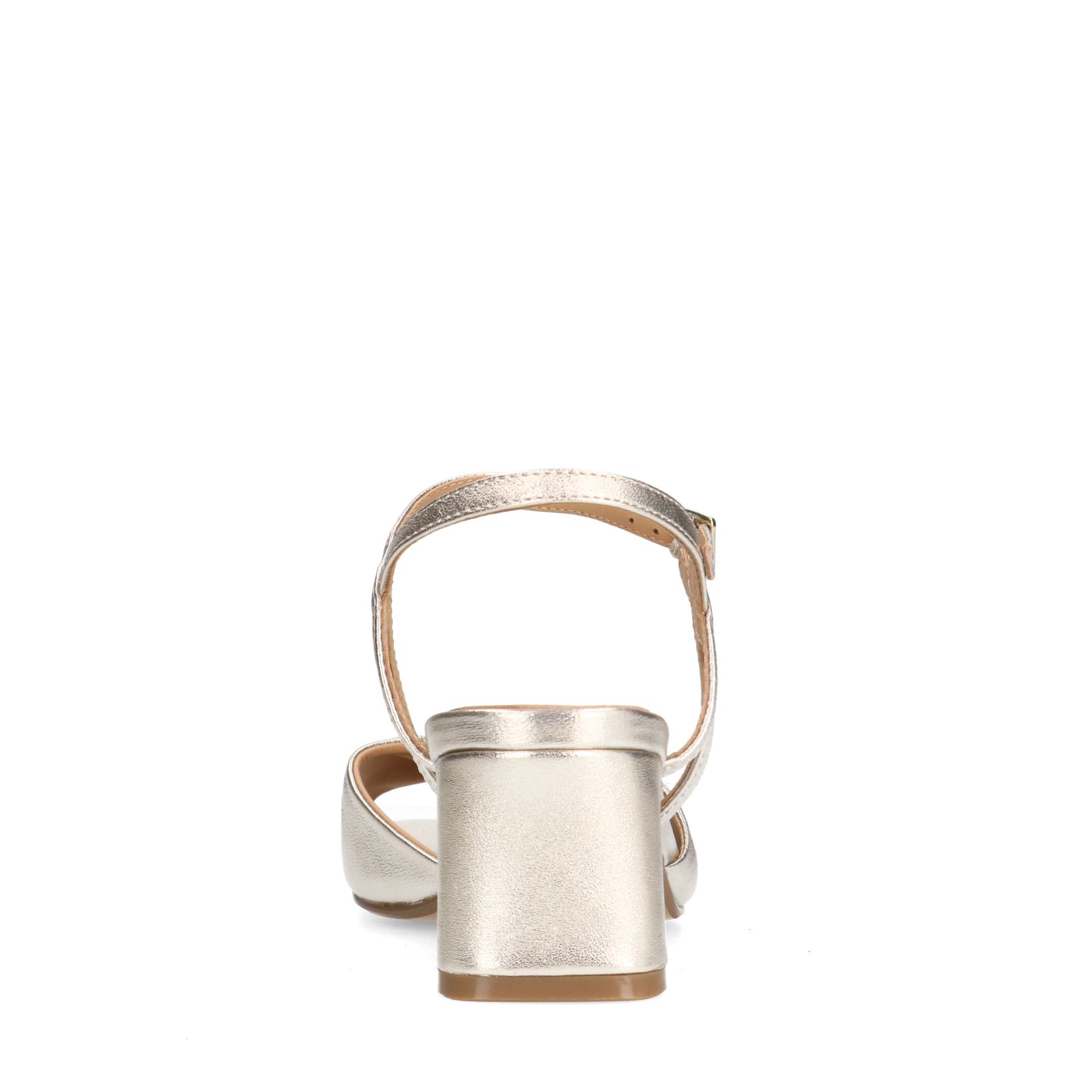 Goldfarbene Ledersandaletten